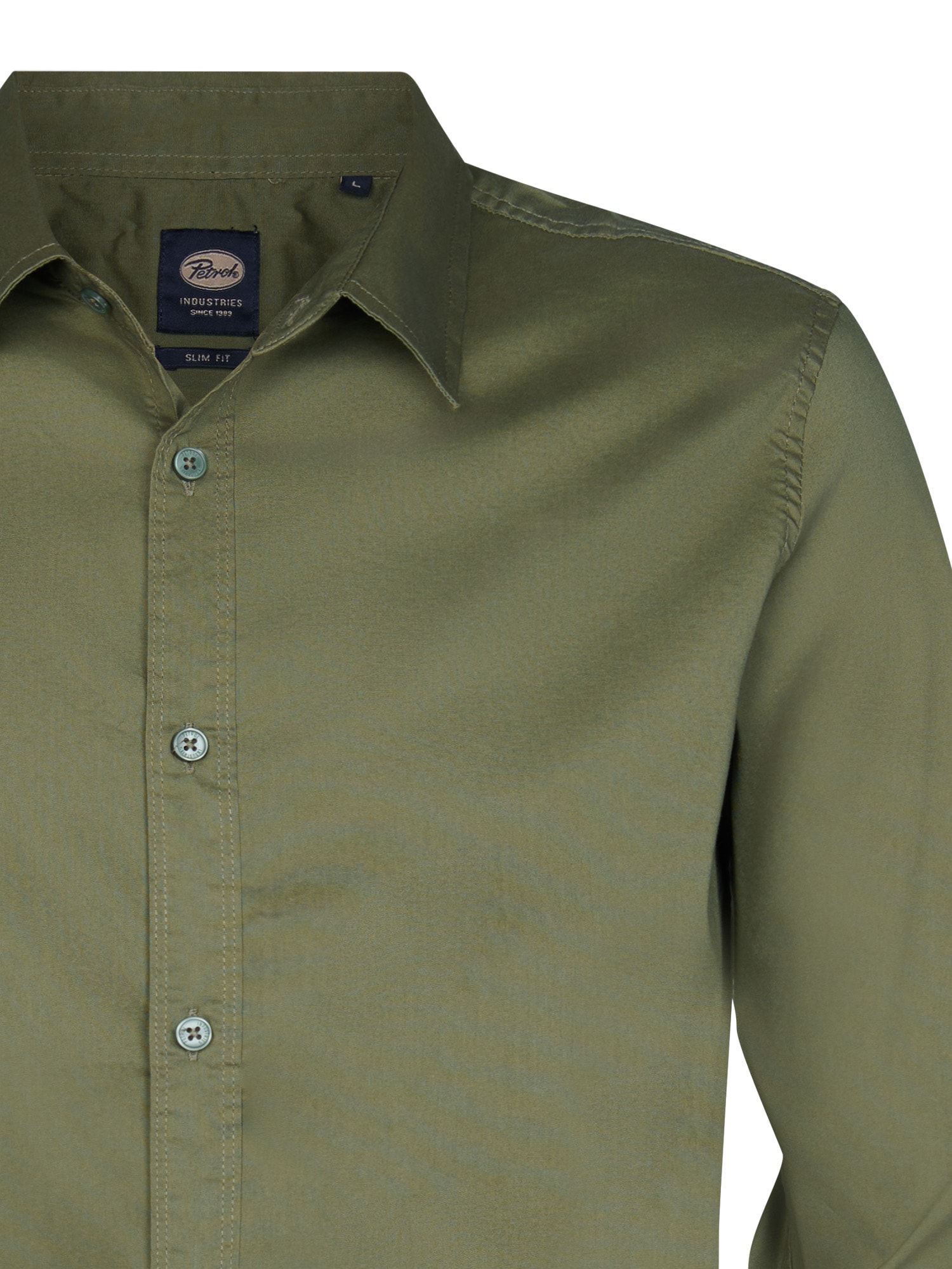Petrol Industries Langarmshirt, mit Button-Down Kragen