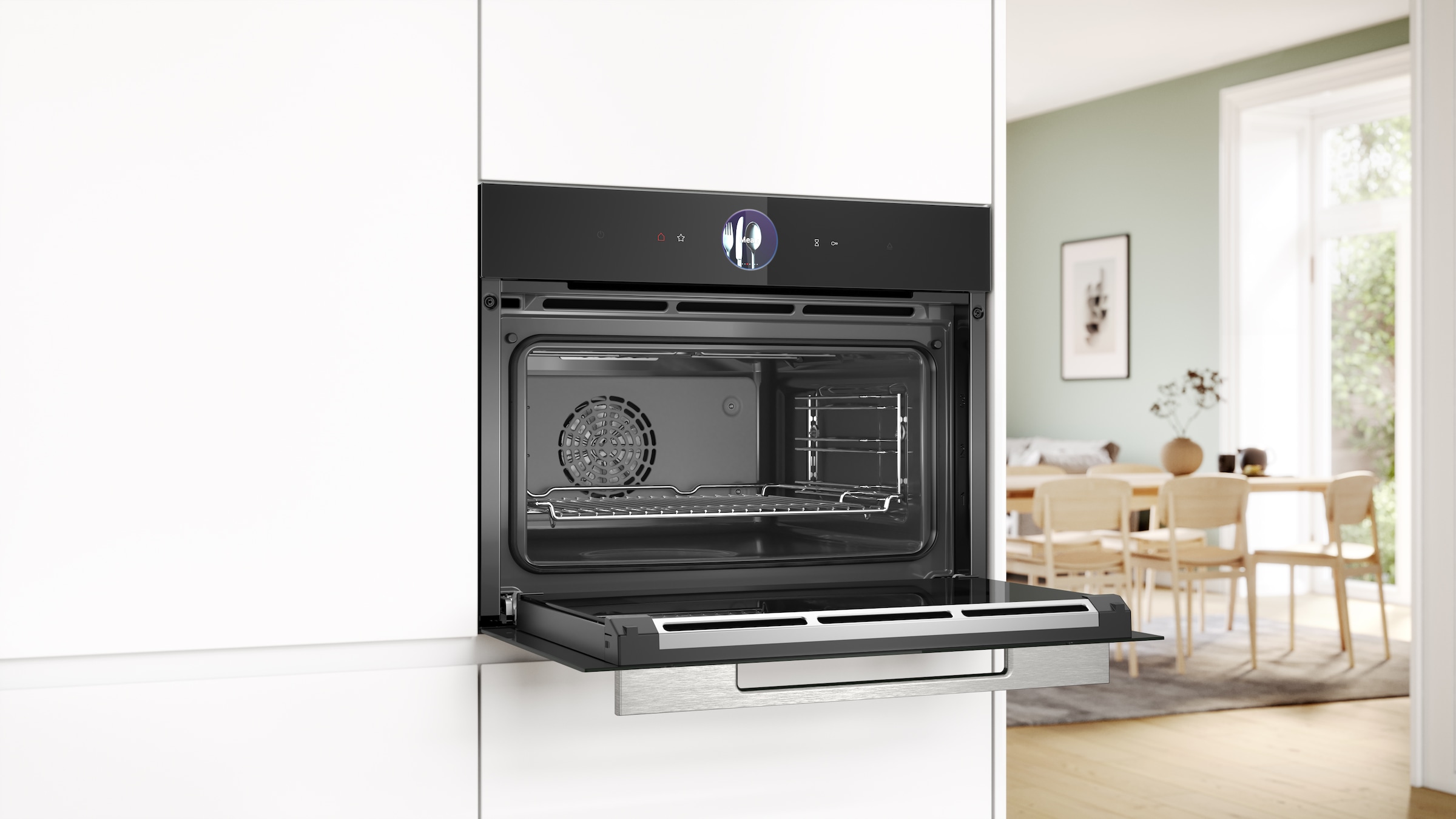 BOSCH Dampfbackofen Serie 8 »CSG7361B1«, mit Teleskopauszug nachrüstbar, AirFry-Funktion