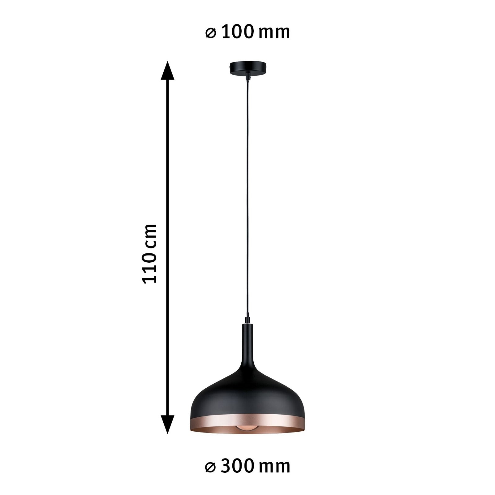 Paulmann Pendelleuchte »Neordic Embla max. 1x20W matt 230V Metall«, 1 flammig, Leuchtmittel E27 | ohne Leuchtmittel, E27
