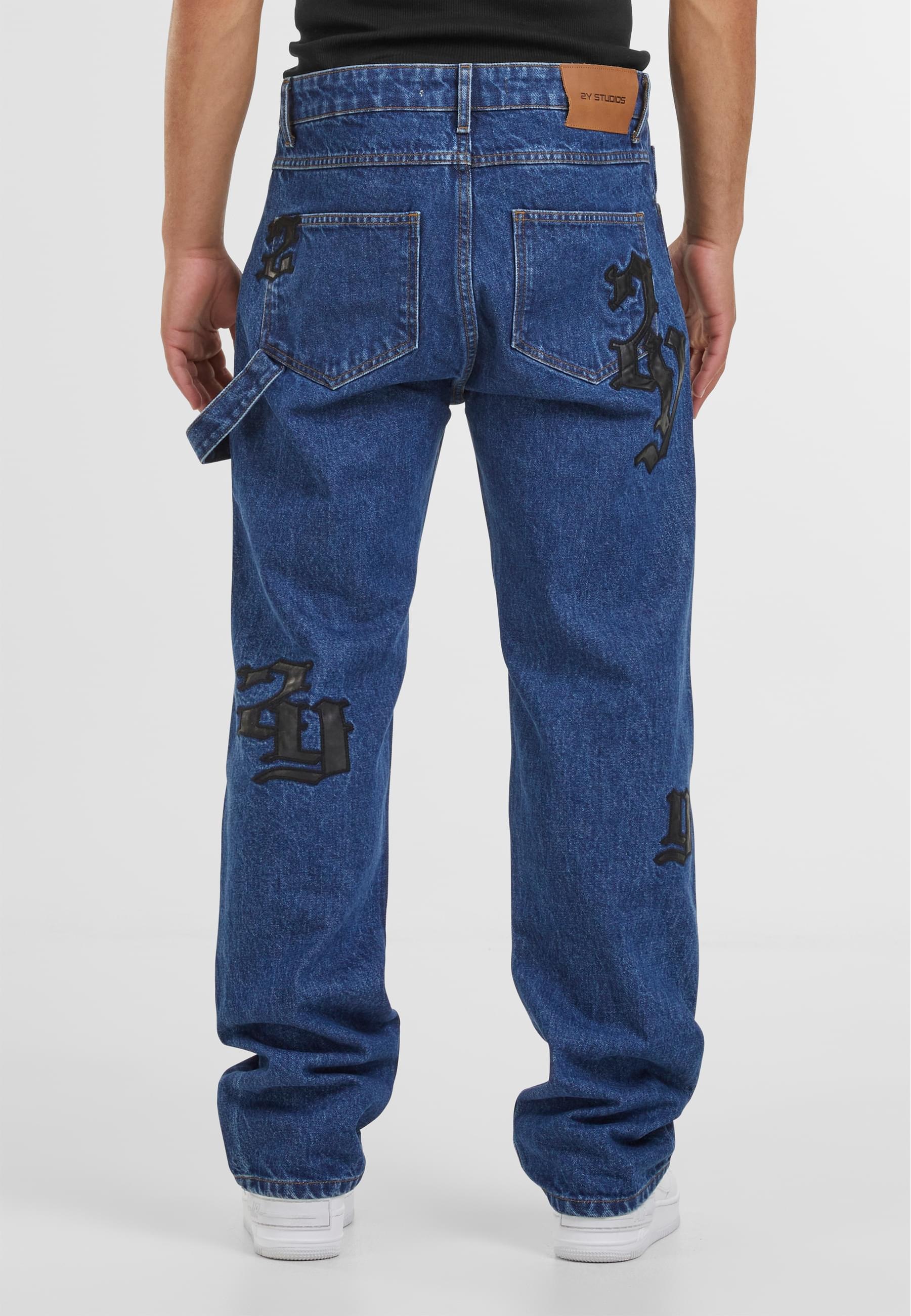 2Y Studios Bequeme Jeans »2Y Studios Manas Logo Carpenter Straight Jeans«