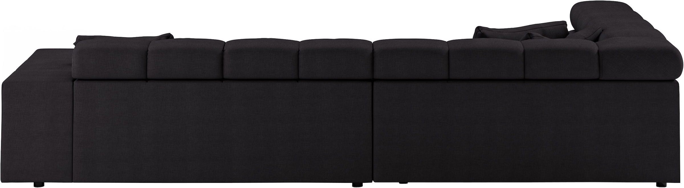 INOSIGN Ecksofa »Ancona incl. Kopfteilverstellung, Zierkissen Breite 319cm, L-Form«, wahlweise motorische Sitztiefenverstellung, auch in Cord + Easy Care