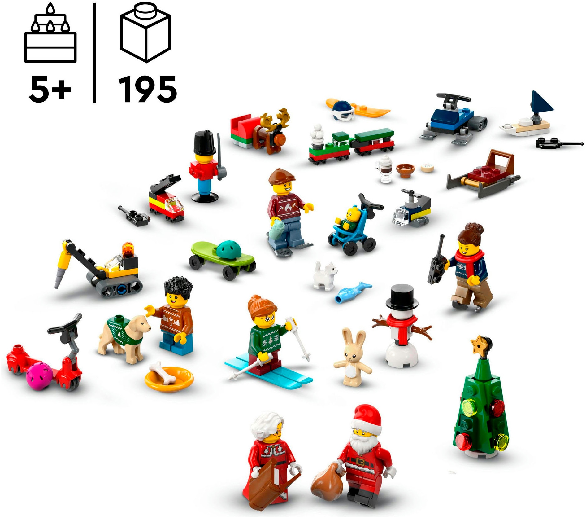 LEGO® Spielzeug-Adventskalender »Spielbausteine, LEGO City 2024 (60436), LEGO® City«, ab 5 Jahren, Made in Europe