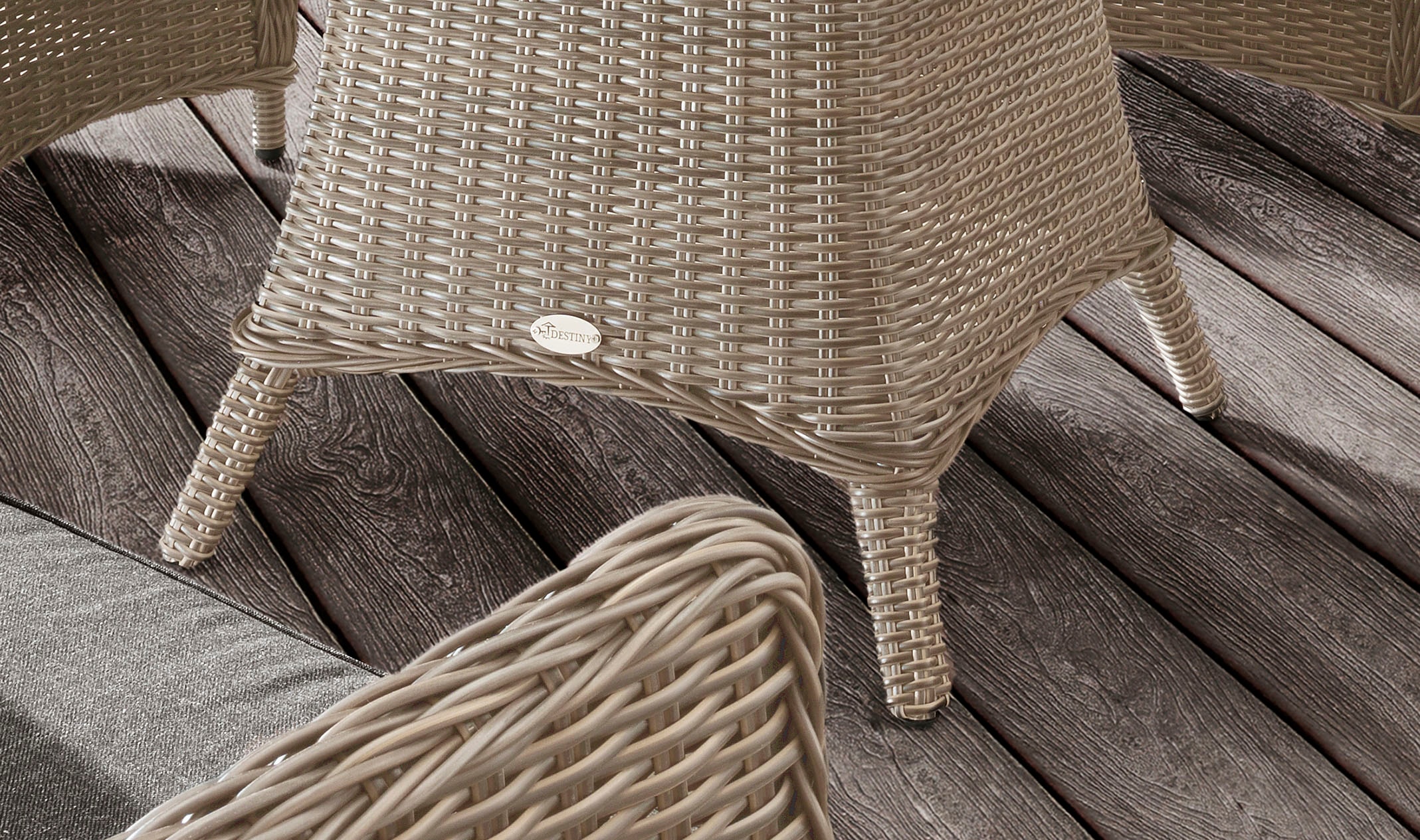 Destiny Garten-Essgruppe »CASA LUNA«, (13 tlg., 4x Sessel, 1x Tisch, inkl. Auflagen), Aluminium, Polyrattan