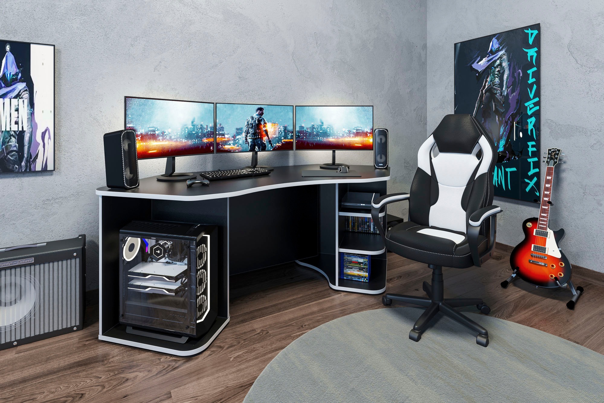Homexperts Chefsessel »Manta«, Kunstleder-Netzstoff, Gamingchair passend zum Gamingtisch Tron
