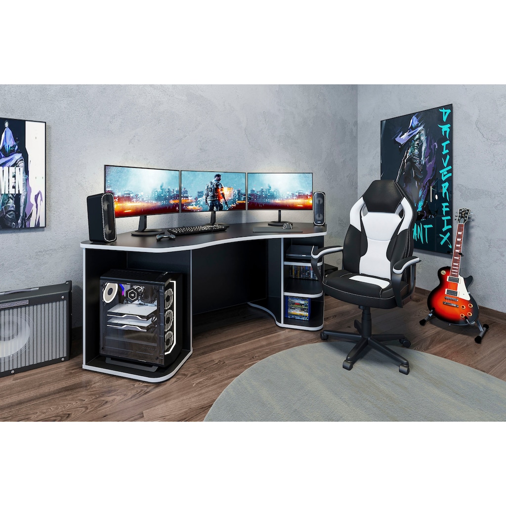 Homexperts Chefsessel »Manta«, Kunstleder-Netzstoff, Gamingchair passend zum Gamingtisch Tron
