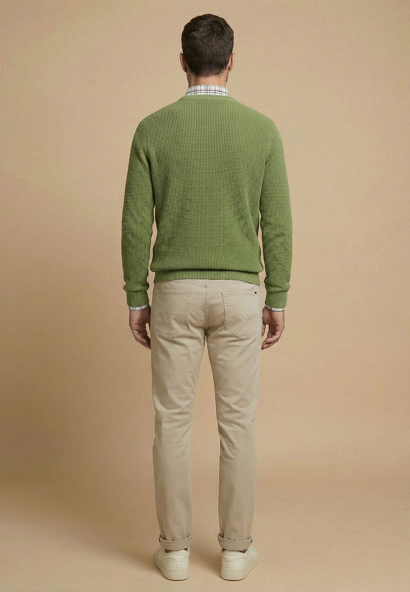 FYNCH-HATTON Strickpullover aus Baumwolle, normale Passform, hüftbedeckende Länge