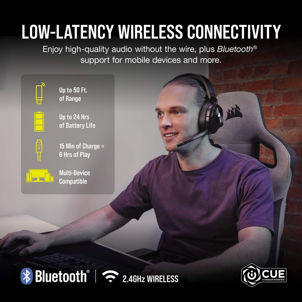 Corsair wireless Kopfhörer »CORSAIR HS55 WIRELESS Carbon«