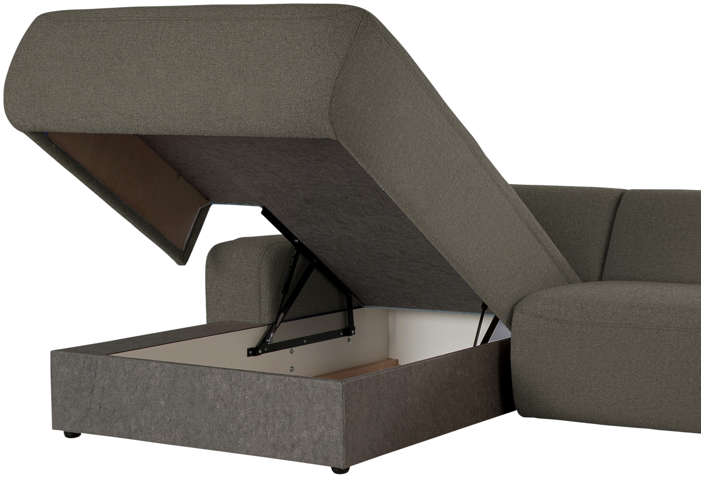 alina Ecksofa »Alva« 260 cm breit, mit motorischer Vorziehbank