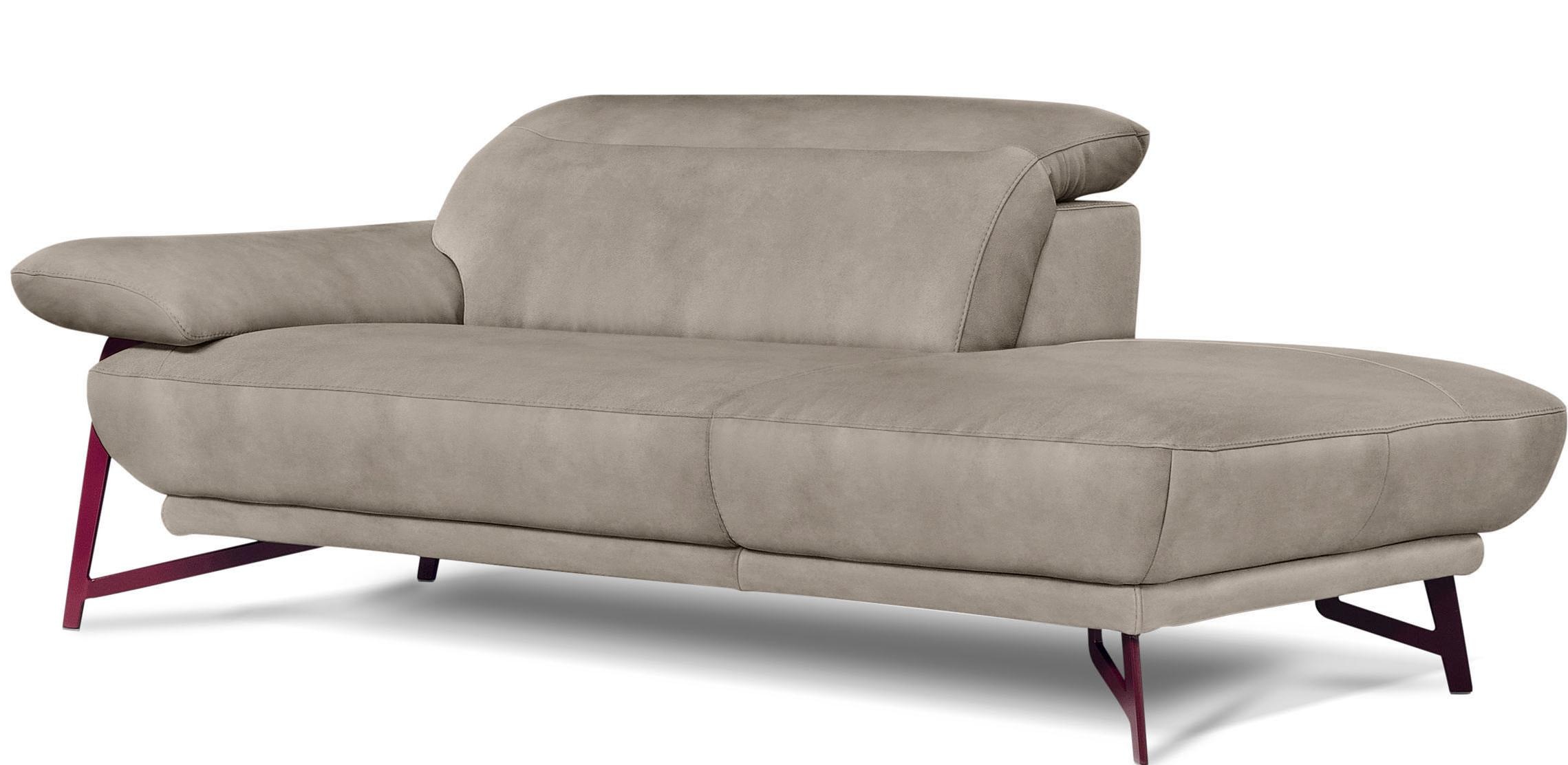 Egoitaliano Polstergarnitur »Anais, Design mit hohem Sitzkomfort für mehr Bequemlichkeit«, Set: bestehend aus Sofa und Ottomane, inkl. Kopfteilverstellung