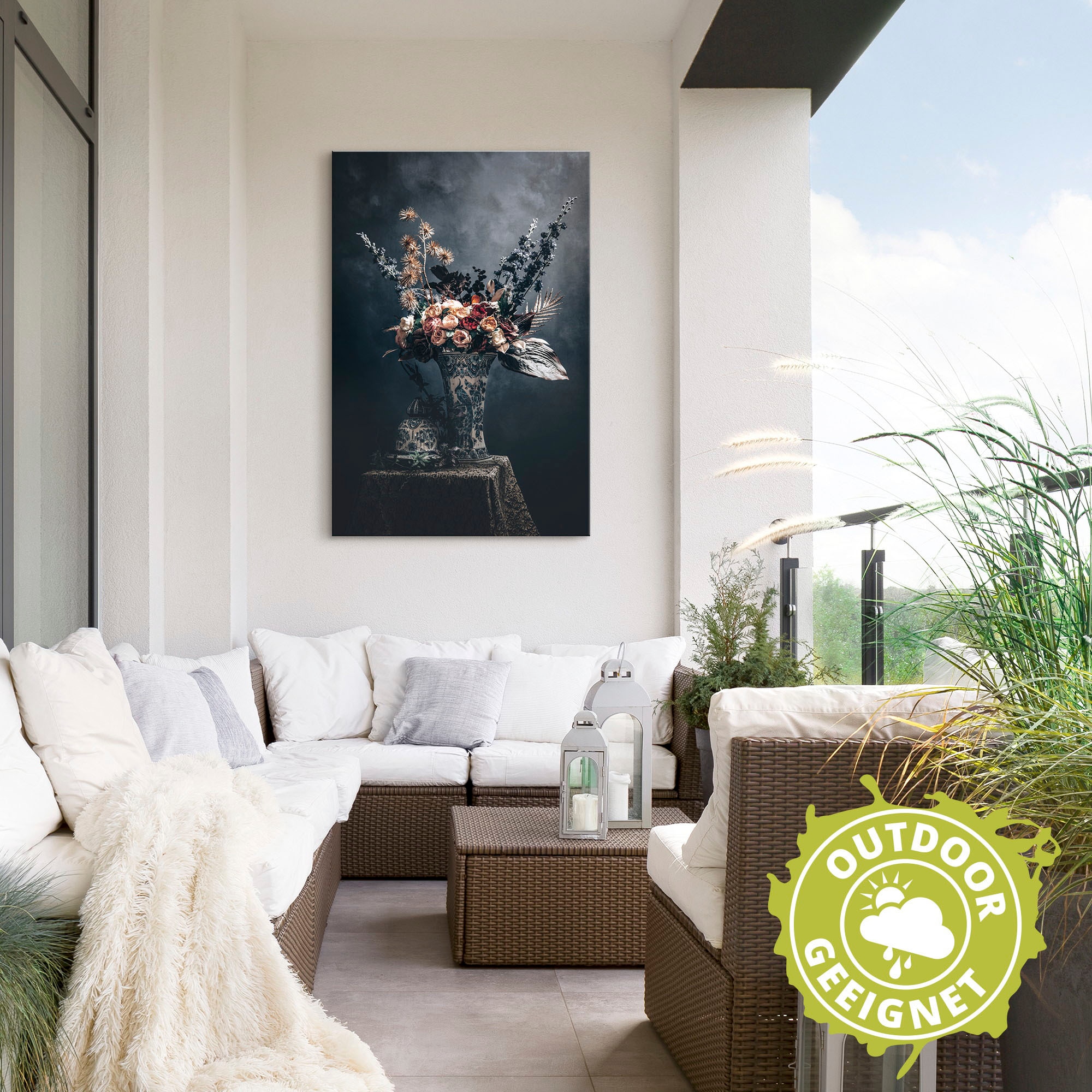 Artland Alu-Dibond-Druck »Sommer Kunst Stilleben«, Arrangements, (1 St.), für Innen- und Außenbereich geeignet, Outdoorbild
