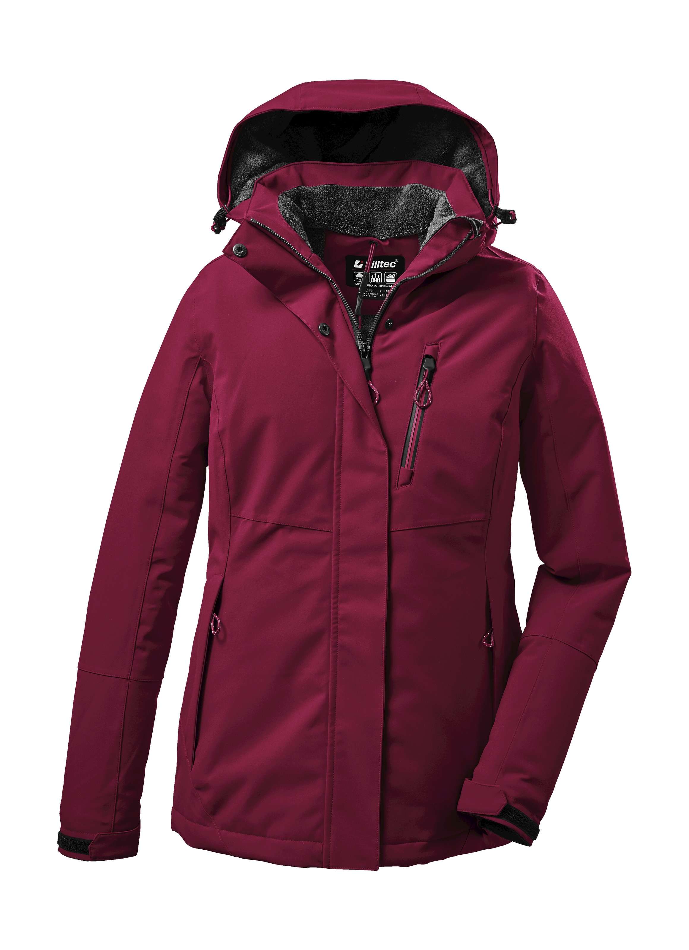 Outdoorjacke „KOW 140 WMN JCKT“, Gr. 48, dunkel himbeere