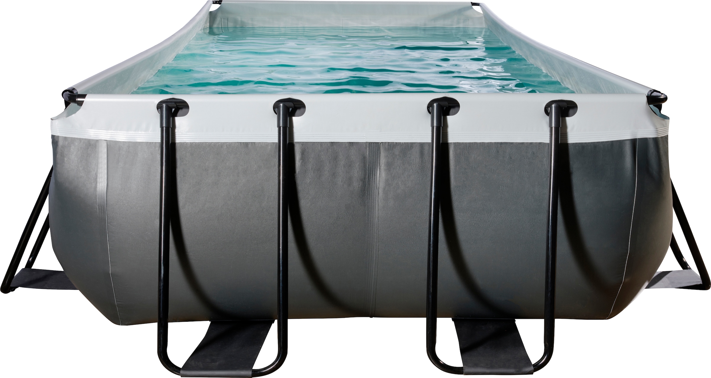 EXIT Framepool, (Set, 3 tlg.), BxLxH: 200x400x100 cm, mit Filterpumpe und Sicherheitsleiter