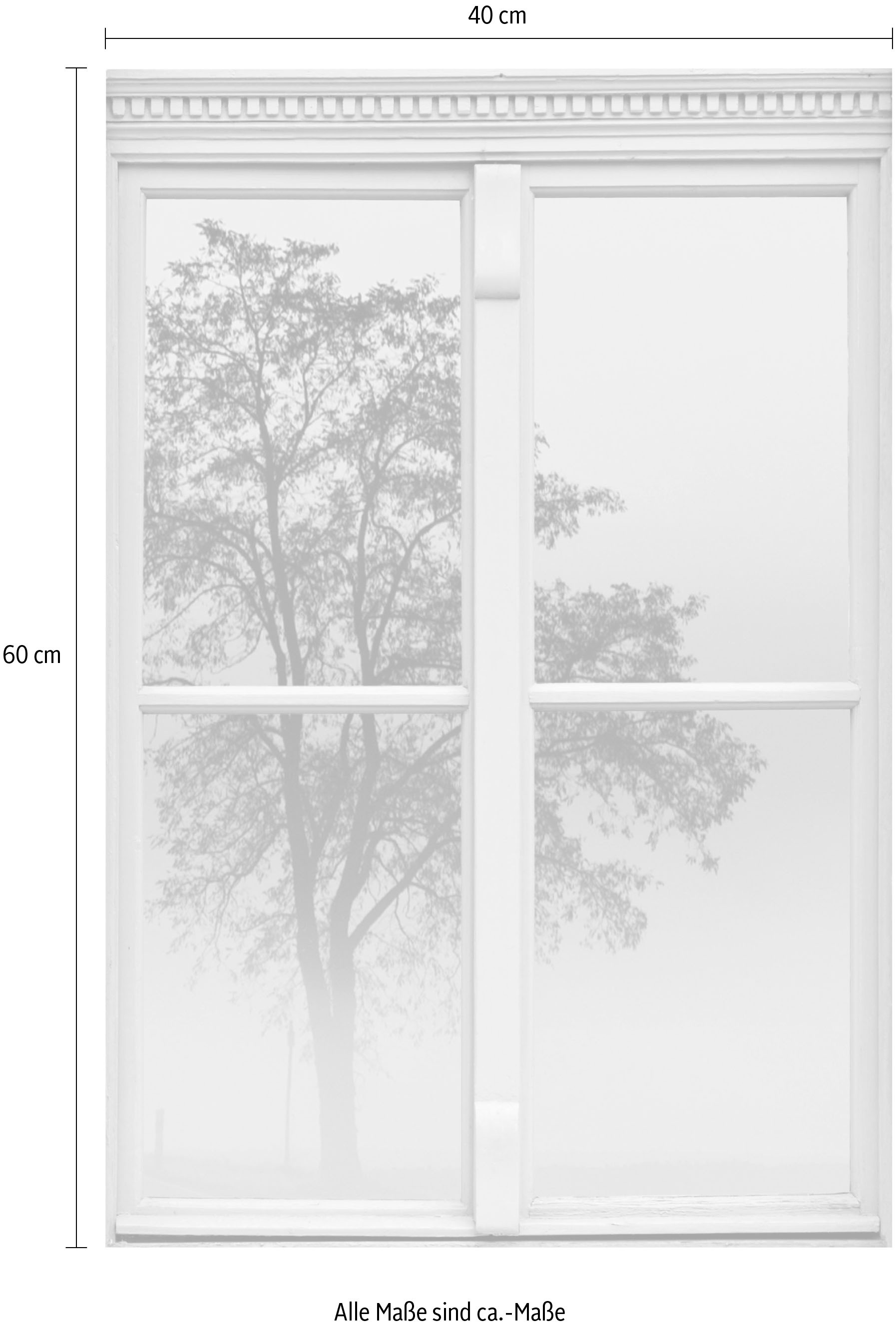 queence Wandsticker »Nebel«, Wandsticker, Wandbild, selbstklebend, 3D, Fenster