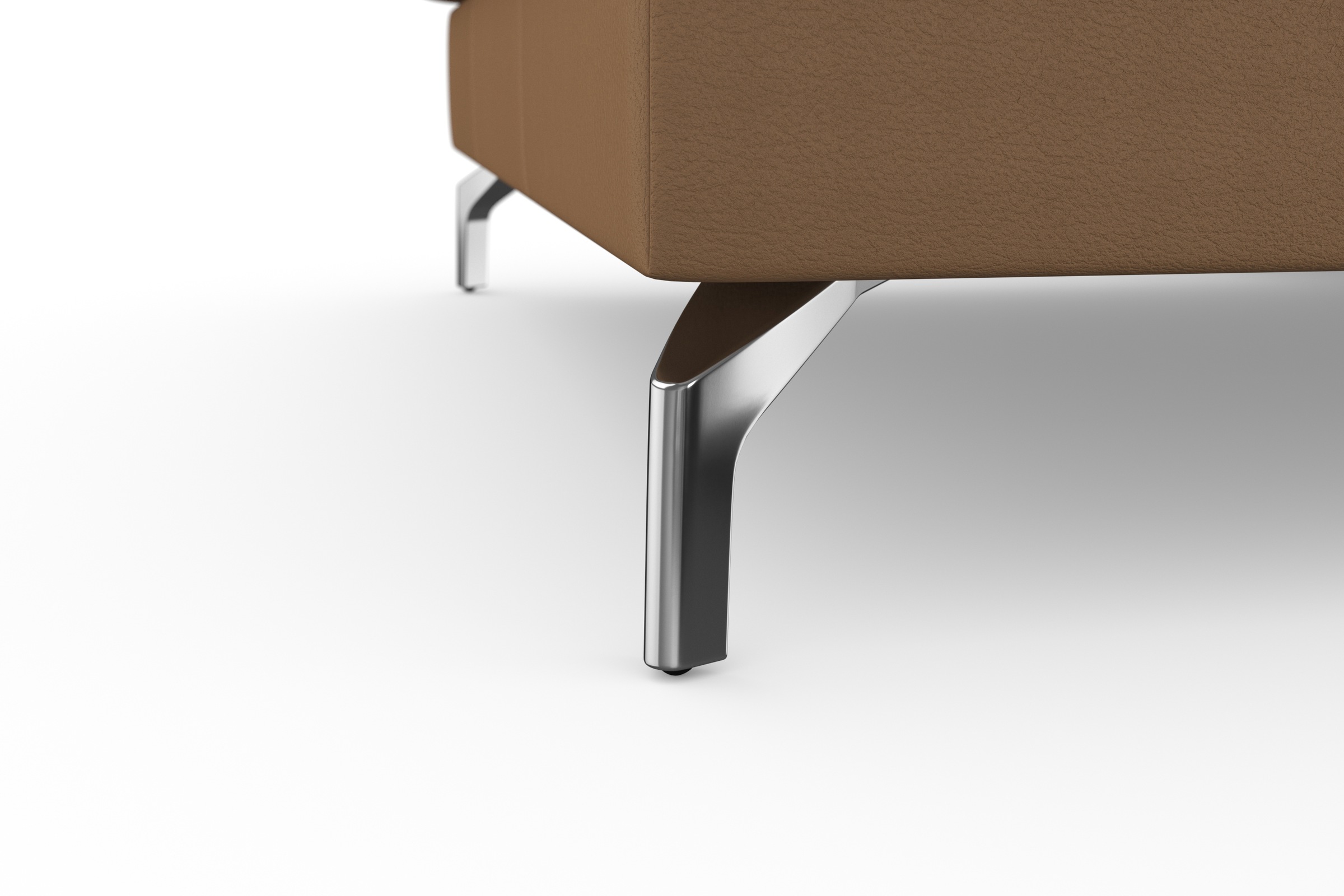 sit&more Ecksofa »Bendigo L-Form«, inklusive Sitztiefenverstellung, Bodenfreiheit 12 cm, in 2 Fußfarben