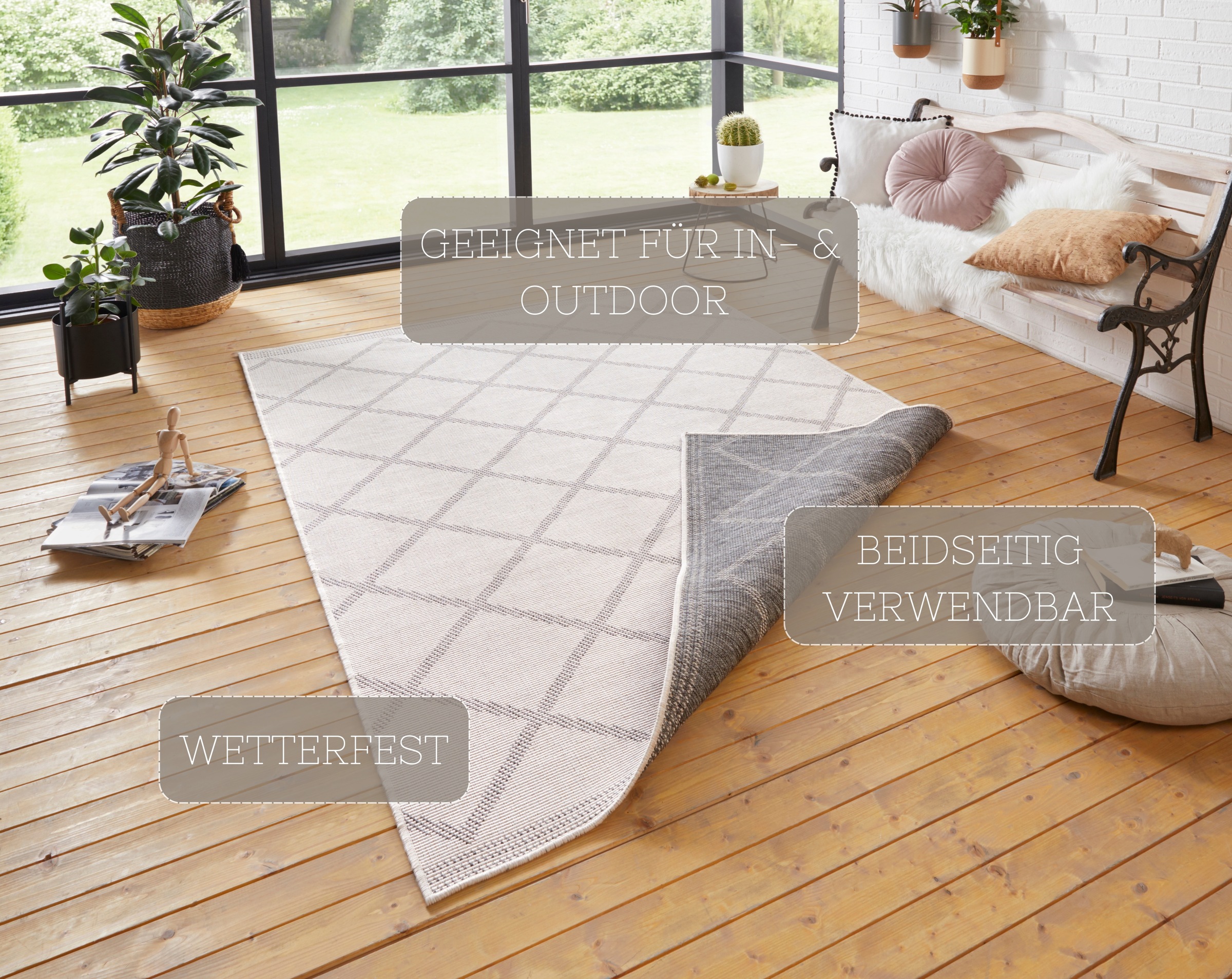 NORTHRUGS Teppich »Corsica Wendeteppich«, rechteckig, 5 mm Höhe, In-& Outdo günstig online kaufen