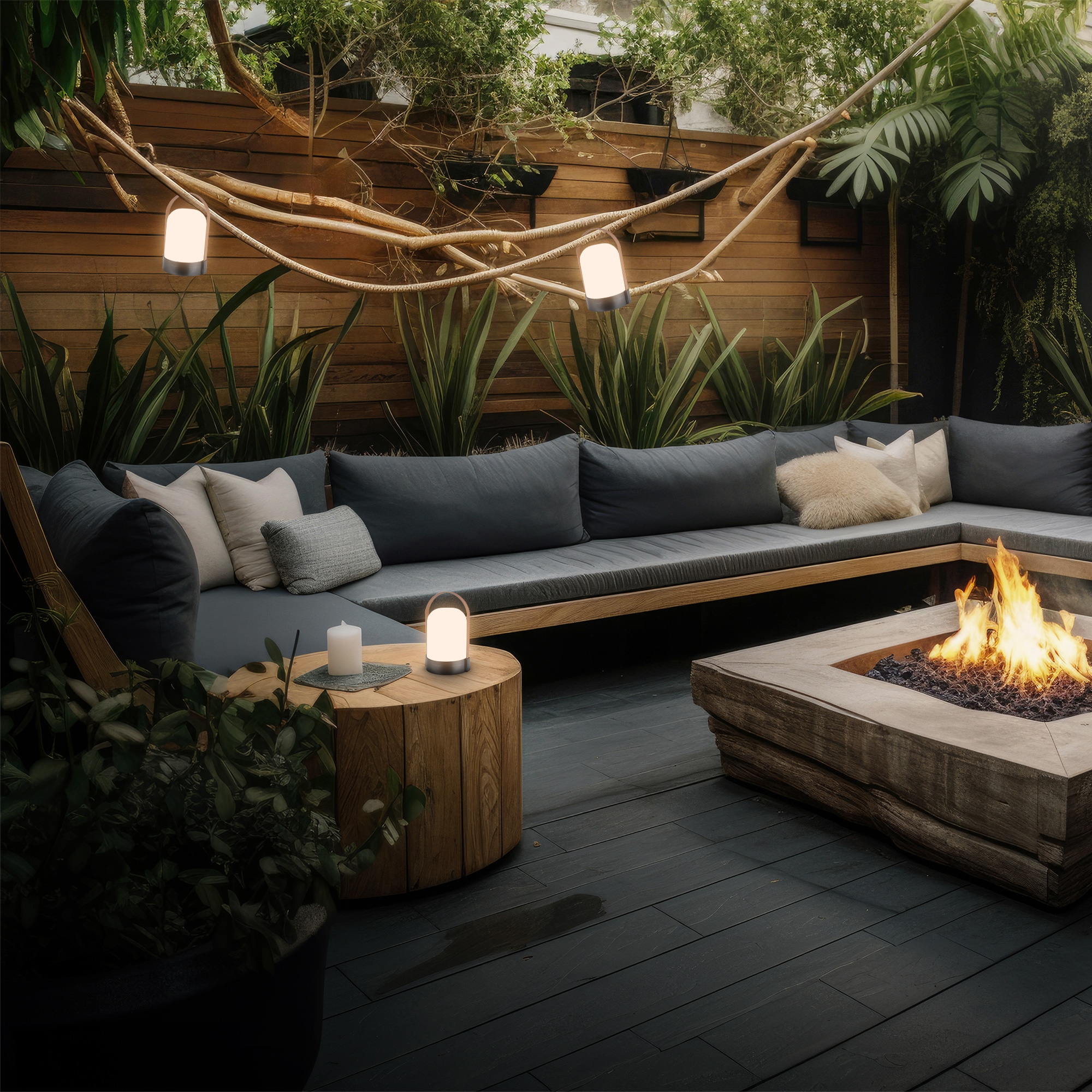 Briloner Leuchten LED Tischleuchte »ASA BIG« LED-Board 1 Stk. Warmweiß 14,5x13,5x24 cm, Indoor/Outdoor, Balkon, Terrasse, Wohnzimmer