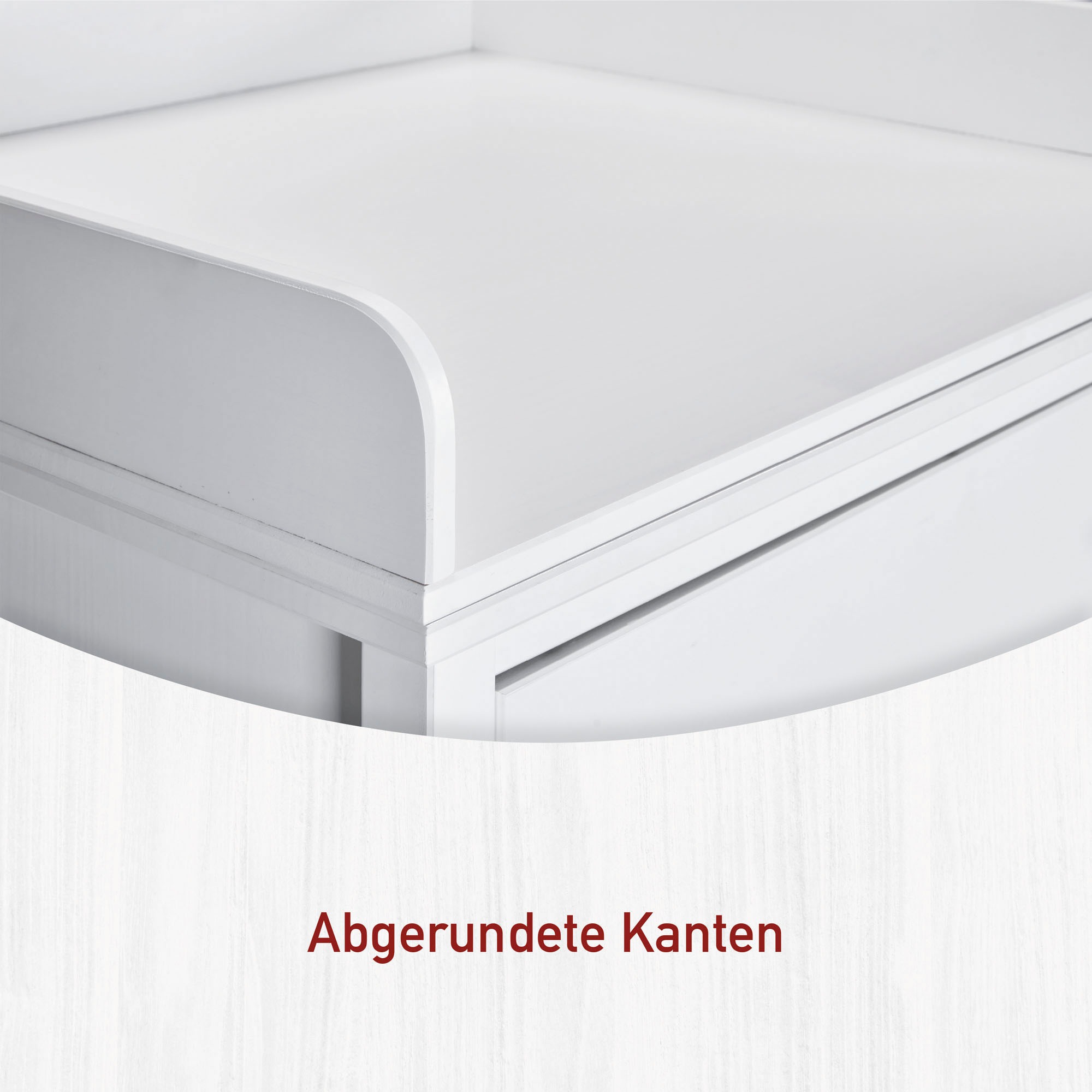 Inter Link Wickelkommode »Pinora, Kiefer Massivholz Weiss, 3 Schubladen, 85 x 82 x 108 cm« Mit Wickelaufsatz, inkl. 2 Regale, moderner Skandi Look 85 cm