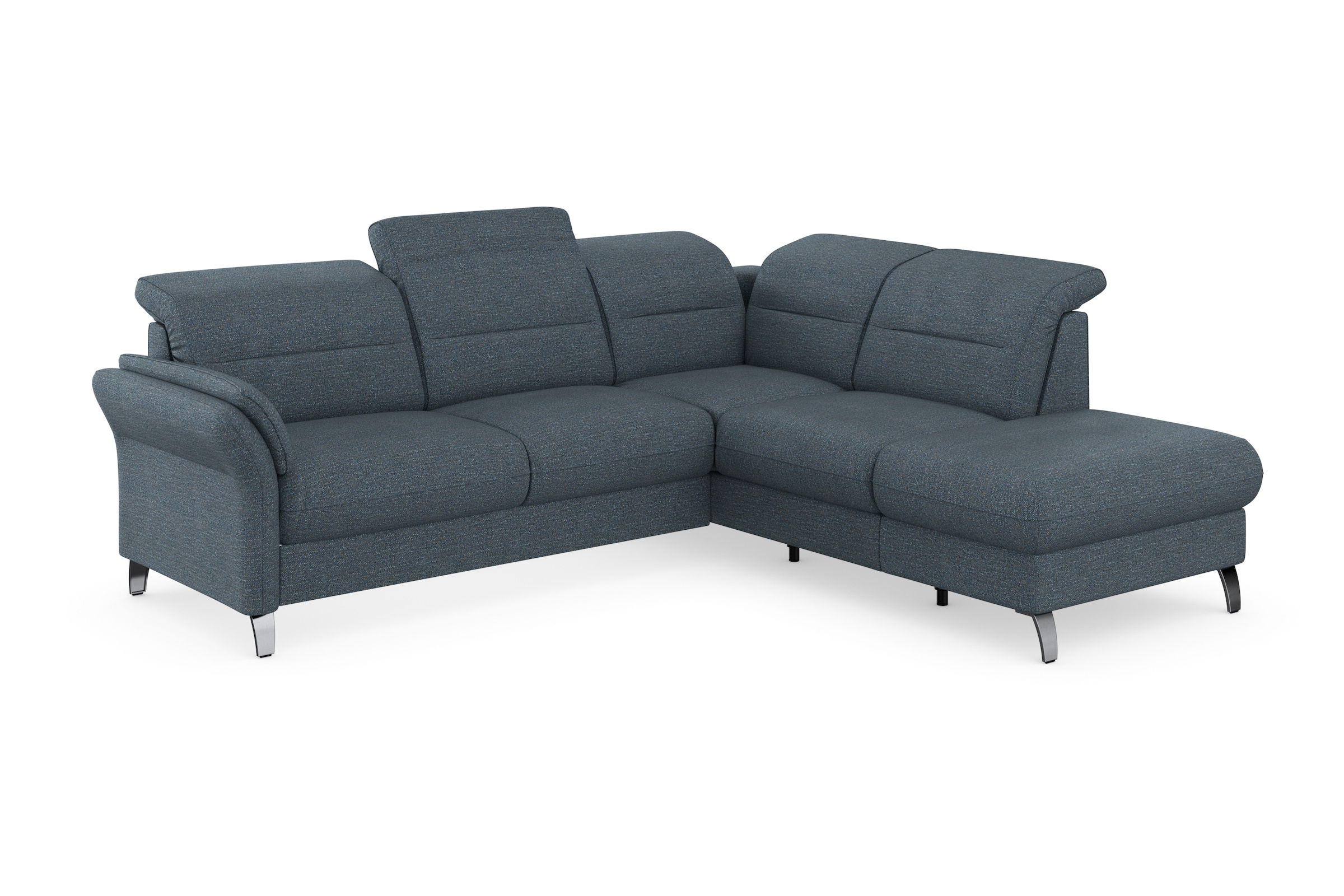 sit&more Ecksofa »Grenoble L-Form mit Federkern«, wahlweise mit Bettfunktion, Bettkasten, Arm- und Kopfteilverstellung