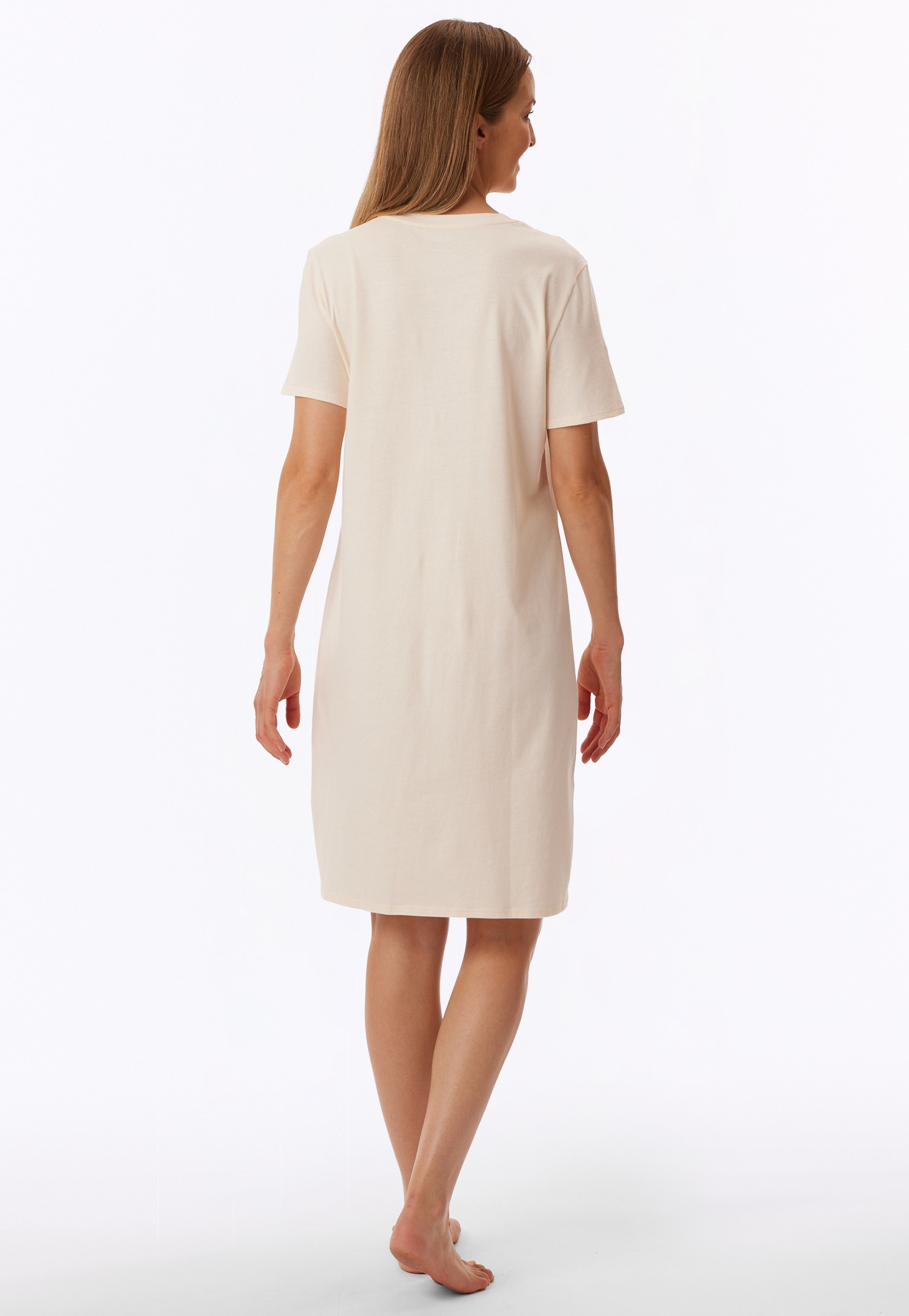 uncover by SCHIESSER Nachthemd »UNCOVER Nightwear« mit kurzen Ärmeln, runder Halsausschnitt