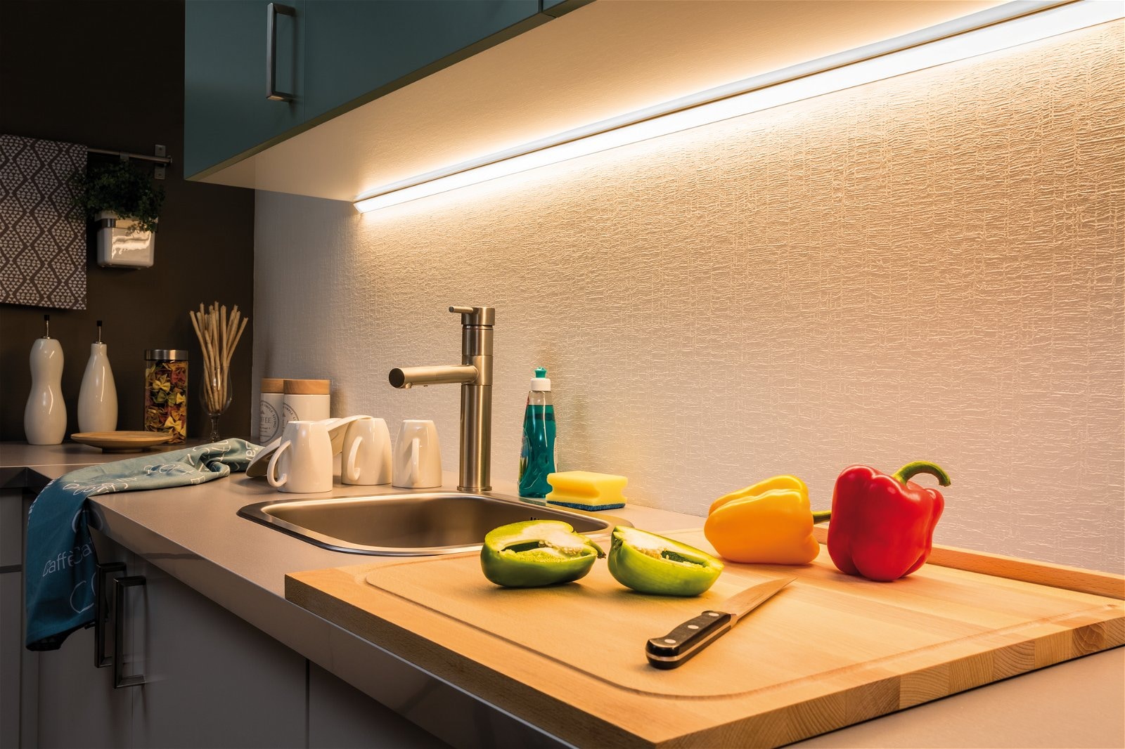 Paulmann LED-Streifen »MaxLED 1000 Basisset 1,5m IP20 2700K 18W 230/24V 36VA Silber«, 1 St.-flammig