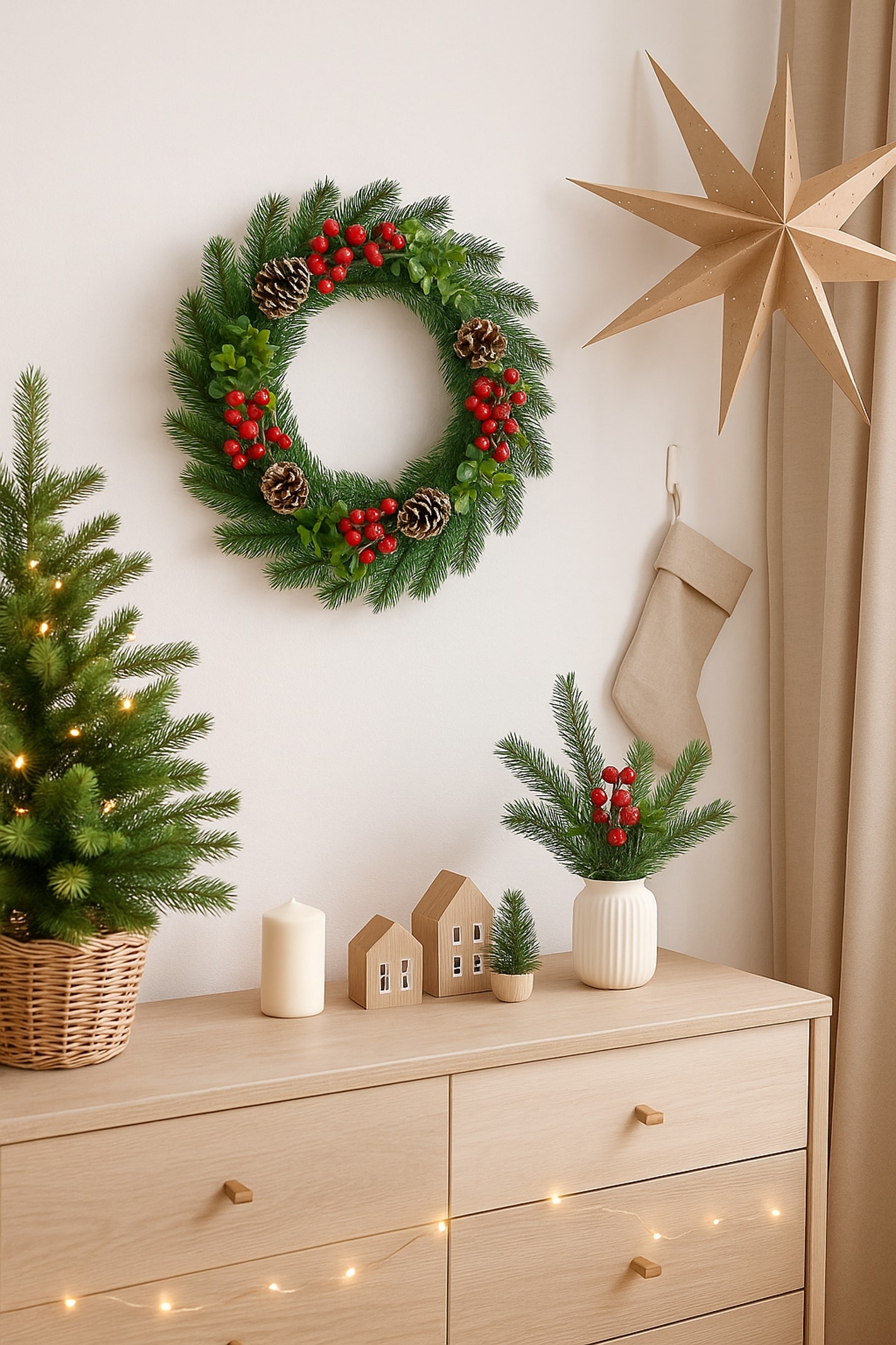 I.GE.A. Streudeko »Bastelnaturmaterial Streudeko« Deko-Zapfen Eukalyptus Beeren Tanne Basteln Adventskränze 14 Teile