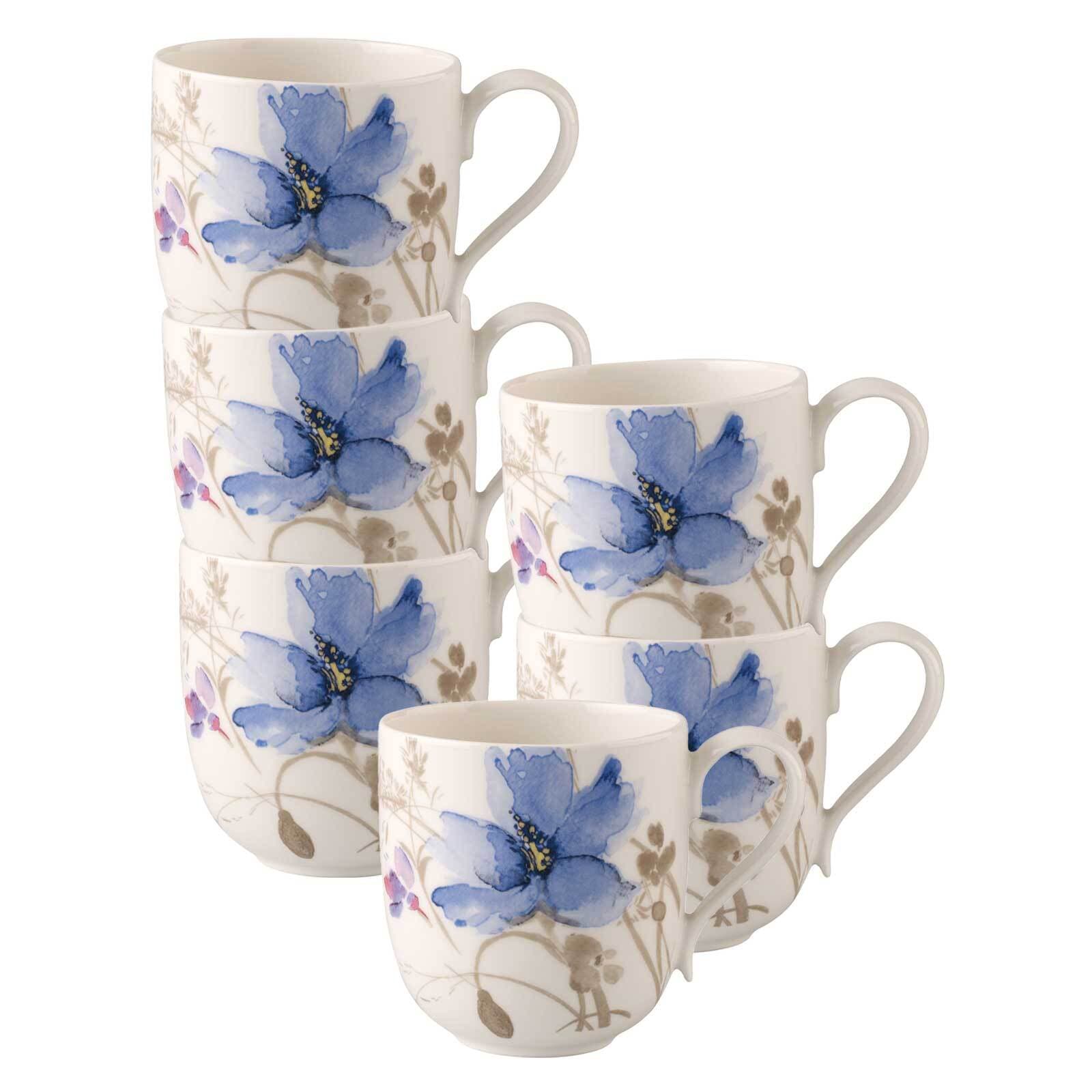 Villeroy & Boch Becher »Kaffeebecher Mariefleur Gris Basic 260 ml 6er Set b günstig online kaufen