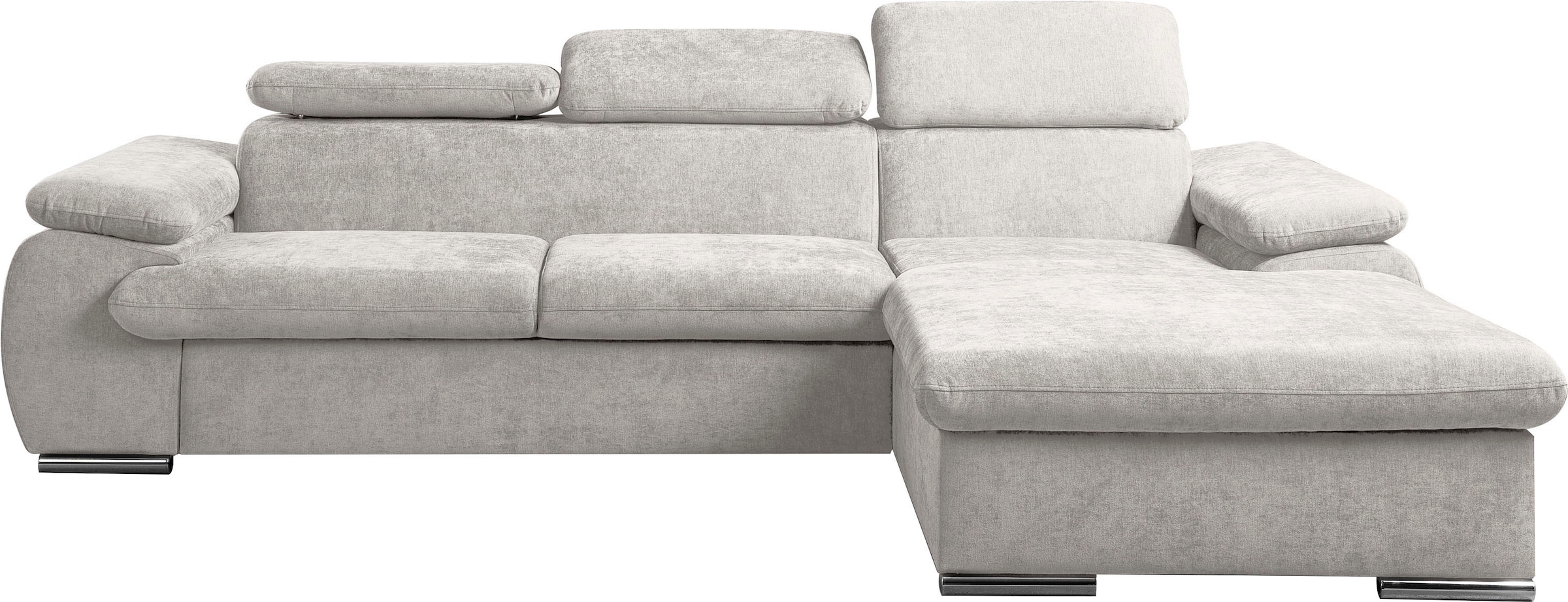 WERK2 Ecksofa »Cosmo 282 x 192 cm modern & bequem, Multifunktionen, Bettfunktion« Chenille, L-Form, XXL, Schlaffunktion, Bettkasten