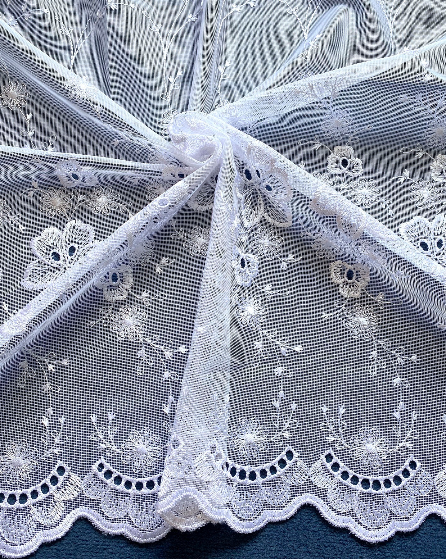 Weckbrodt Gardine »Isabella« Kräuselband 1 Stk. tlg. echte Stickerei, Flore günstig online kaufen