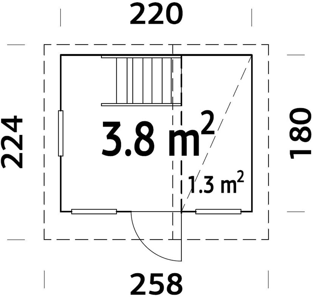 Palmako Spielhaus »Tom 3,8 m²« BxTxH: 258x224x224 cm