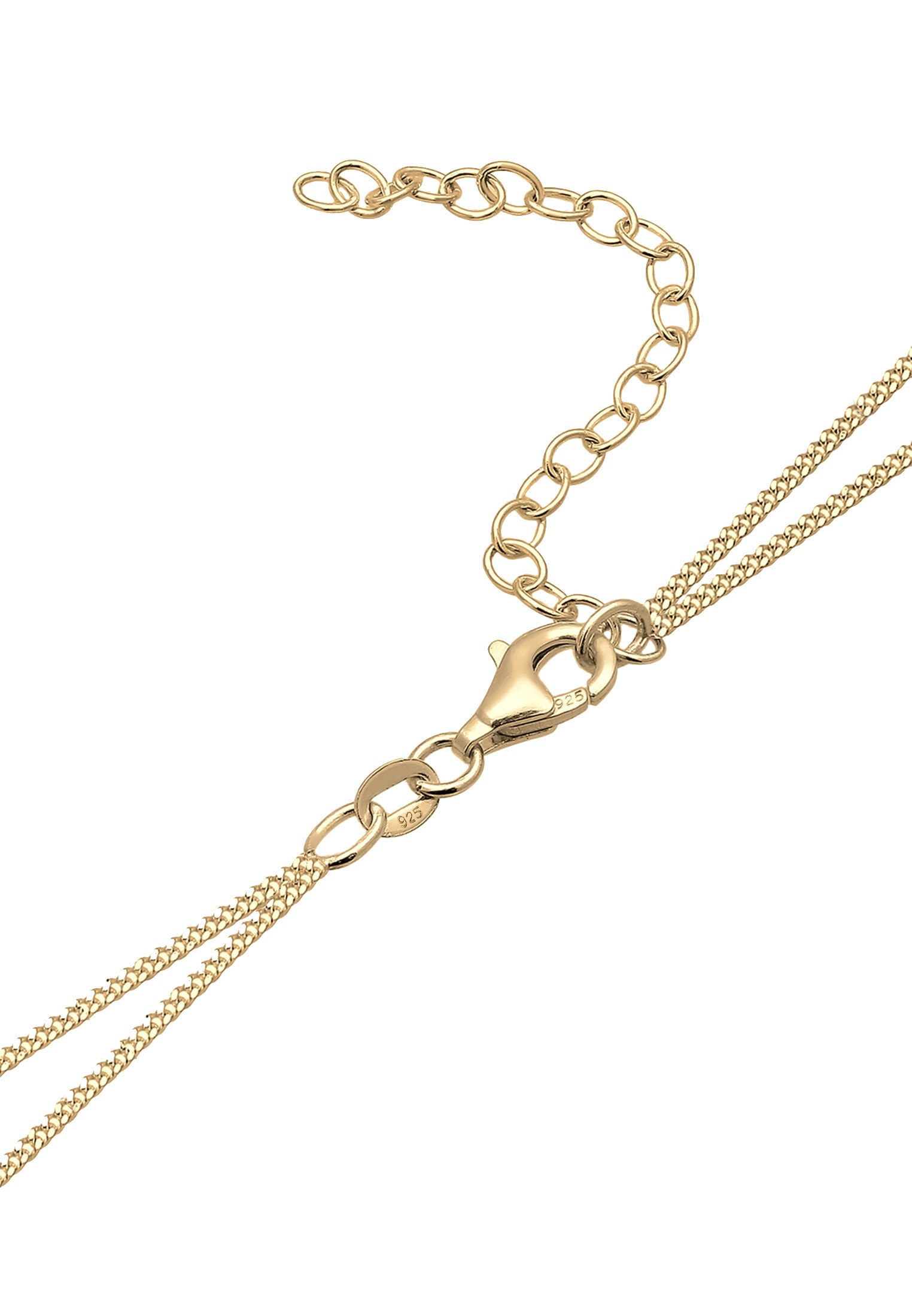 Elli Gliederkette »Plättchen Layer Kristalle 925 Silber«