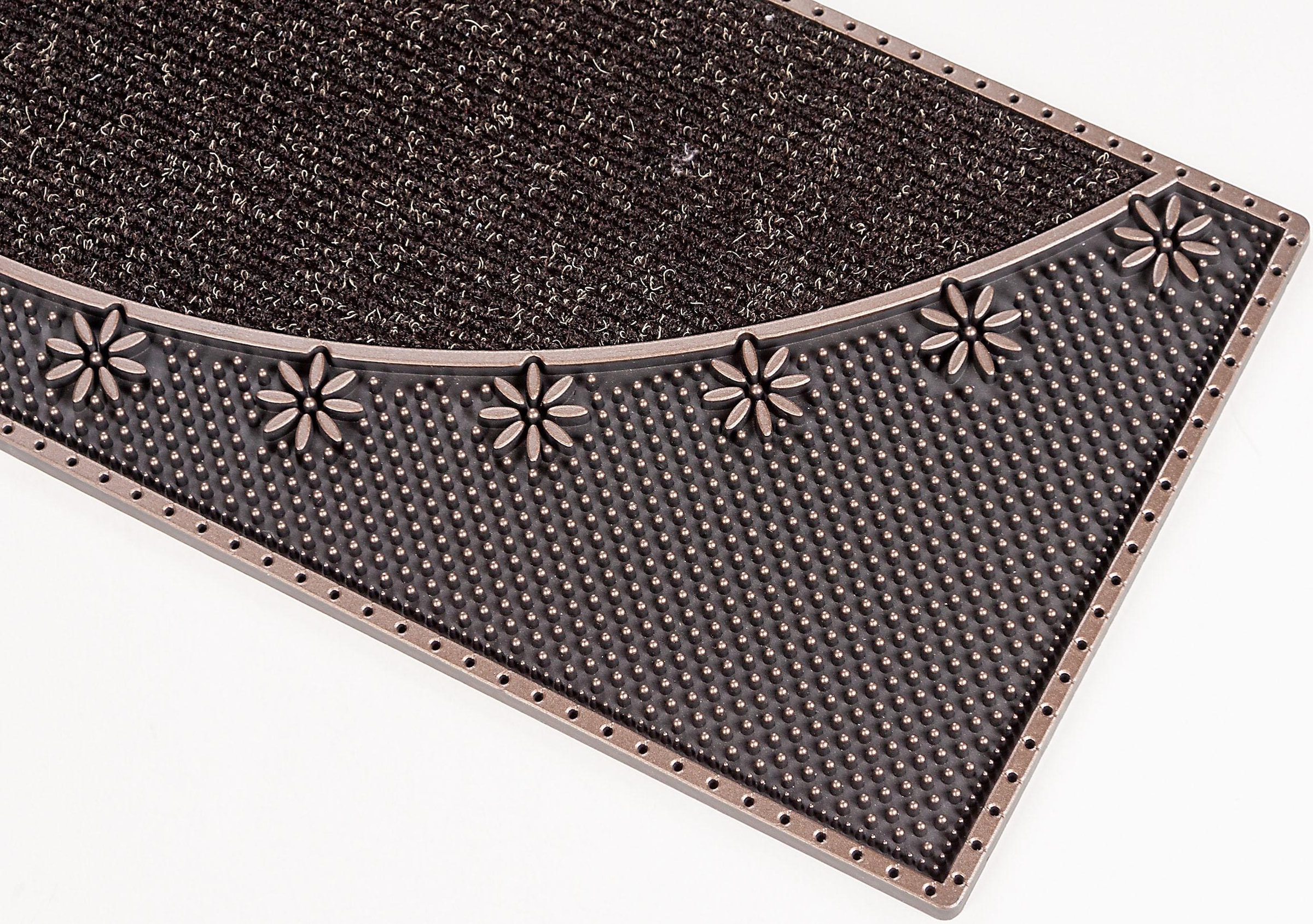 Home2Fashion Fußmatte »CC Clean Alpine«, rechteckig, 8 mm Höhe, schmale Schmutzfangmatte, Blumen, robust, In- und Outdoor geeignet