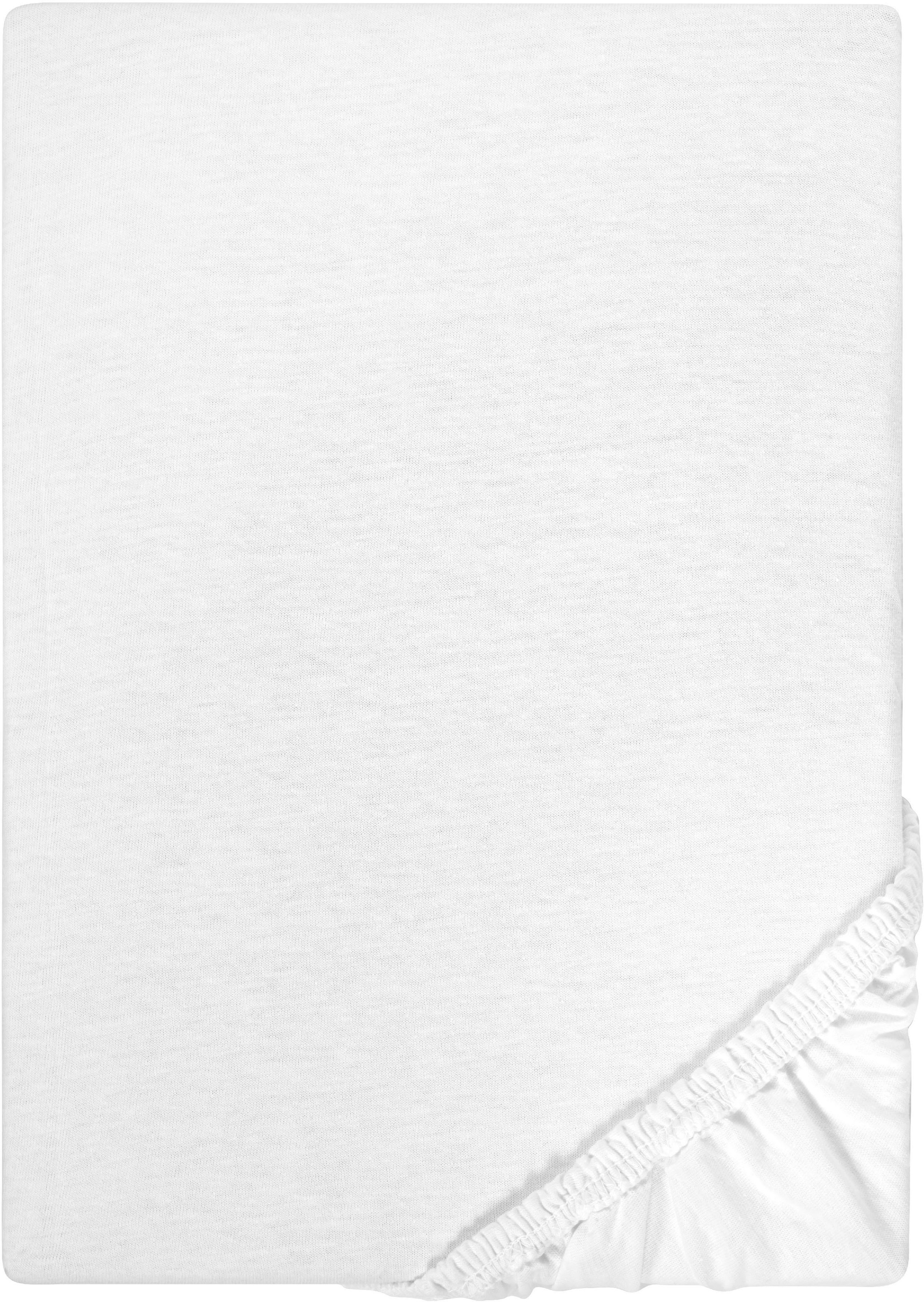 Castell - Markenbettwäsche Spannbettlaken »Jersey in Gr. 90x200, 140x200 oder 180x200 cm«, aus Baumwolle, für Matratzen bis 22 cm Höhe, Bettlaken, Spannbetttuch