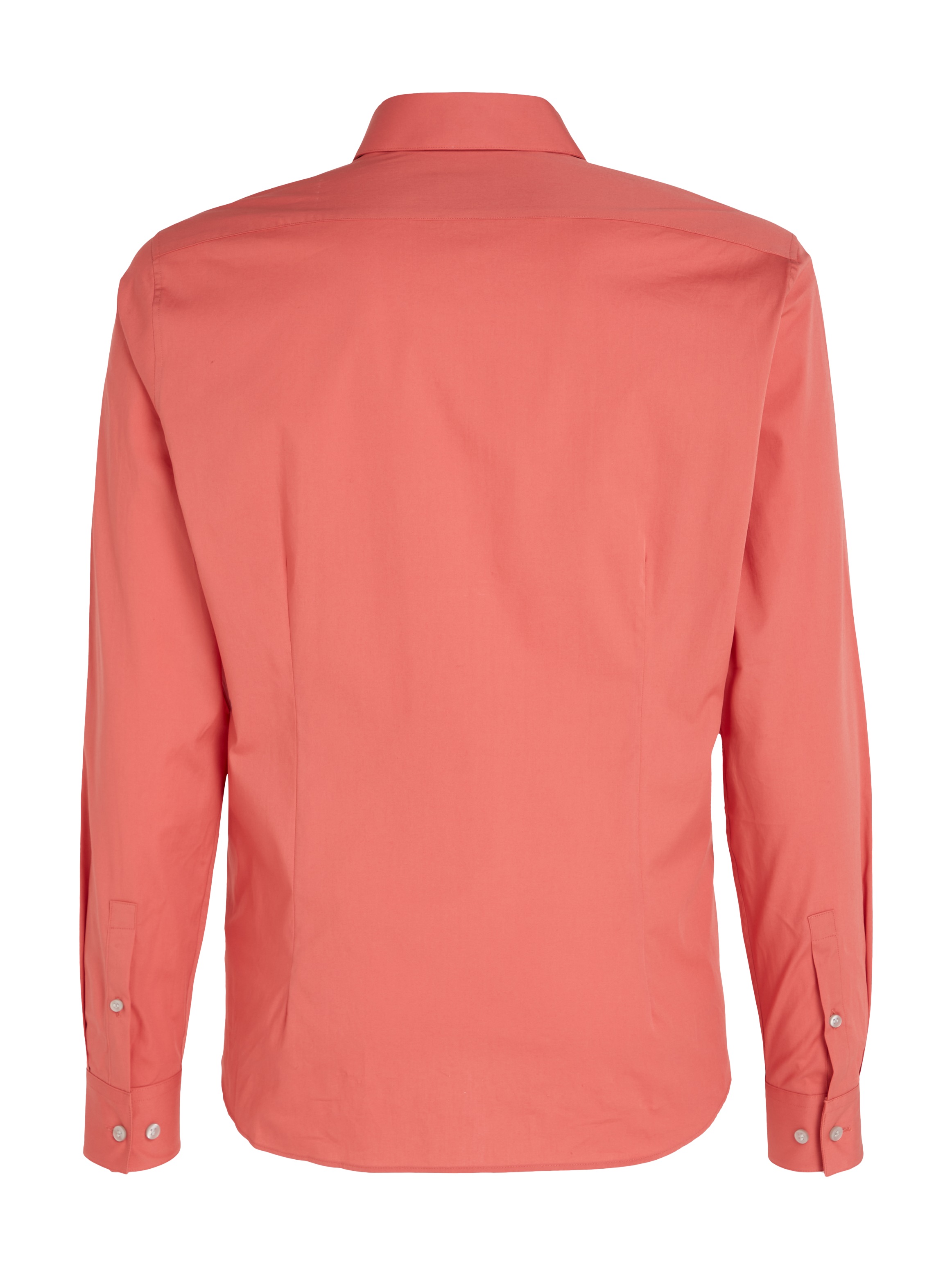 Calvin Klein Businesshemd »POPLIN STRETCH SLIM SHIRT«, mit Kentkragen, Logoprint auf Brusthöhe