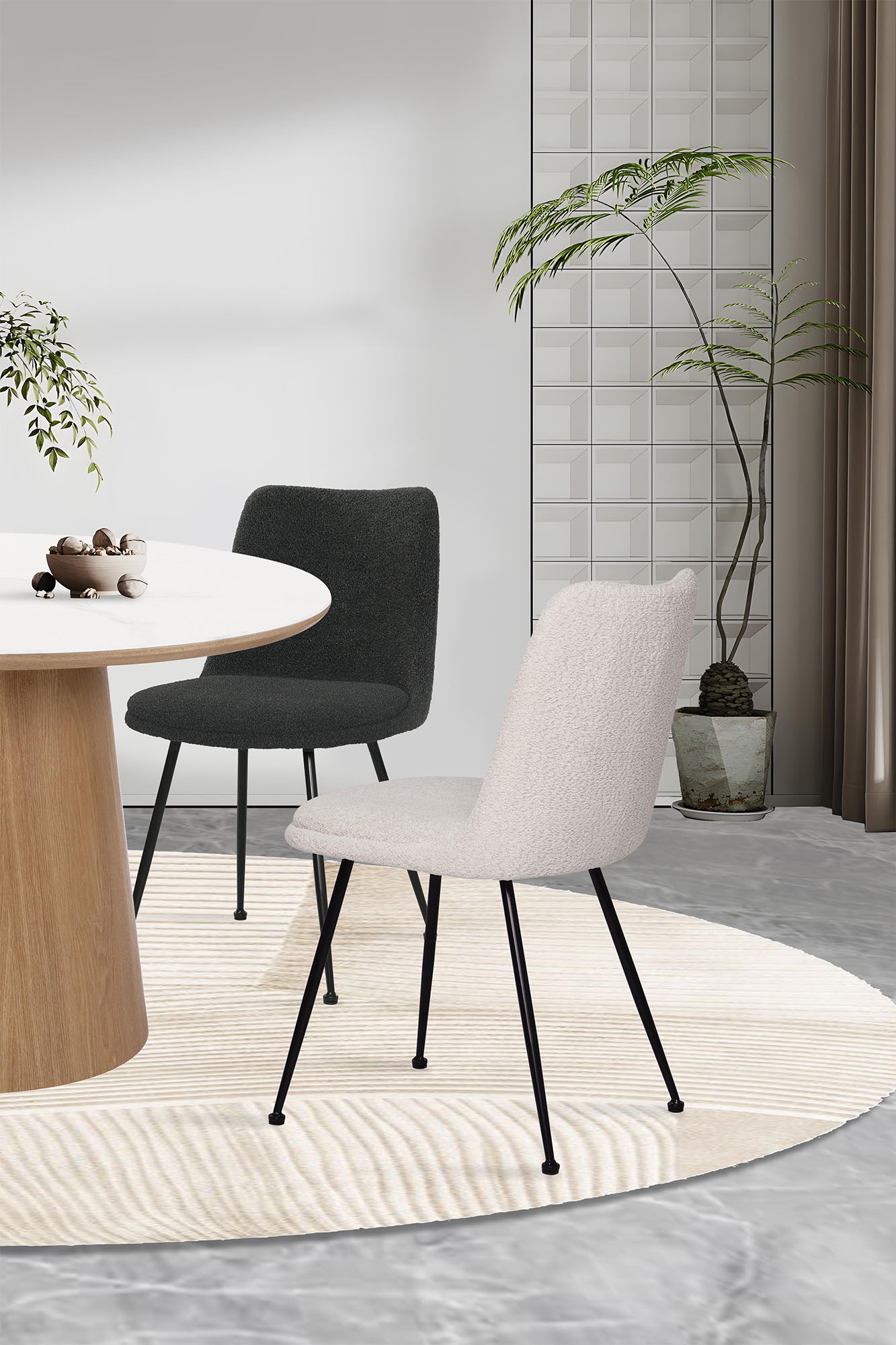 SIT 4-Fußstuhl (Set) 2 Stk. Bouclé Oeko-Tex zertifiziert günstig online kaufen