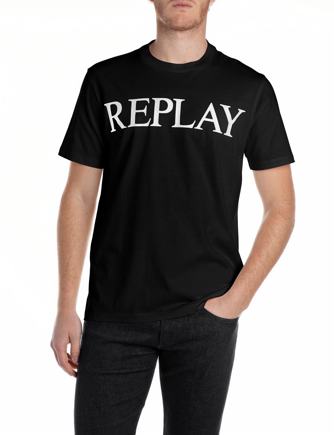 Replay T-Shirt, mit Logo-Frontprint