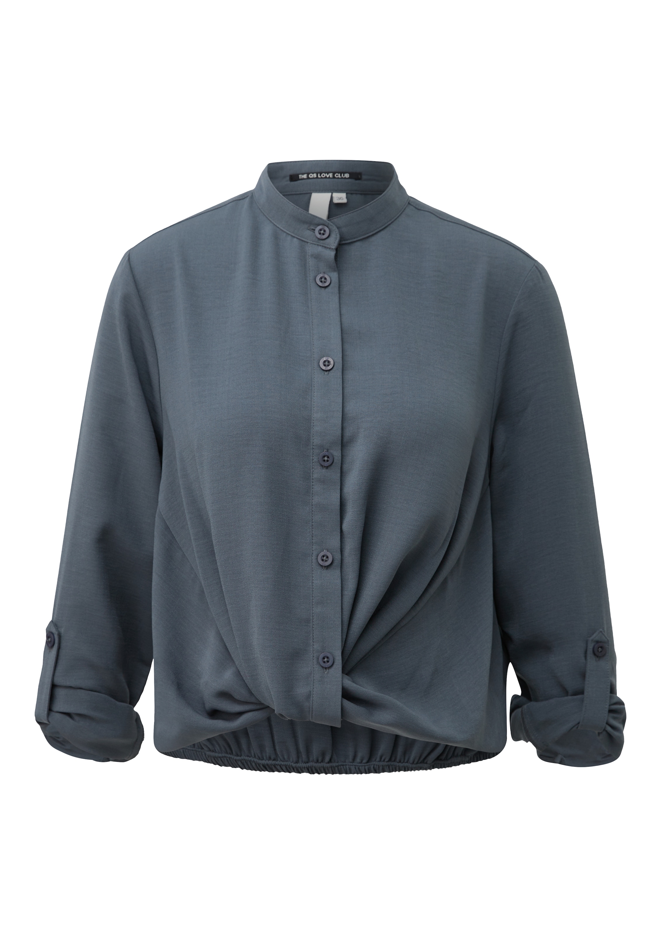QS Crepebluse mit fixiertem Knotendetail