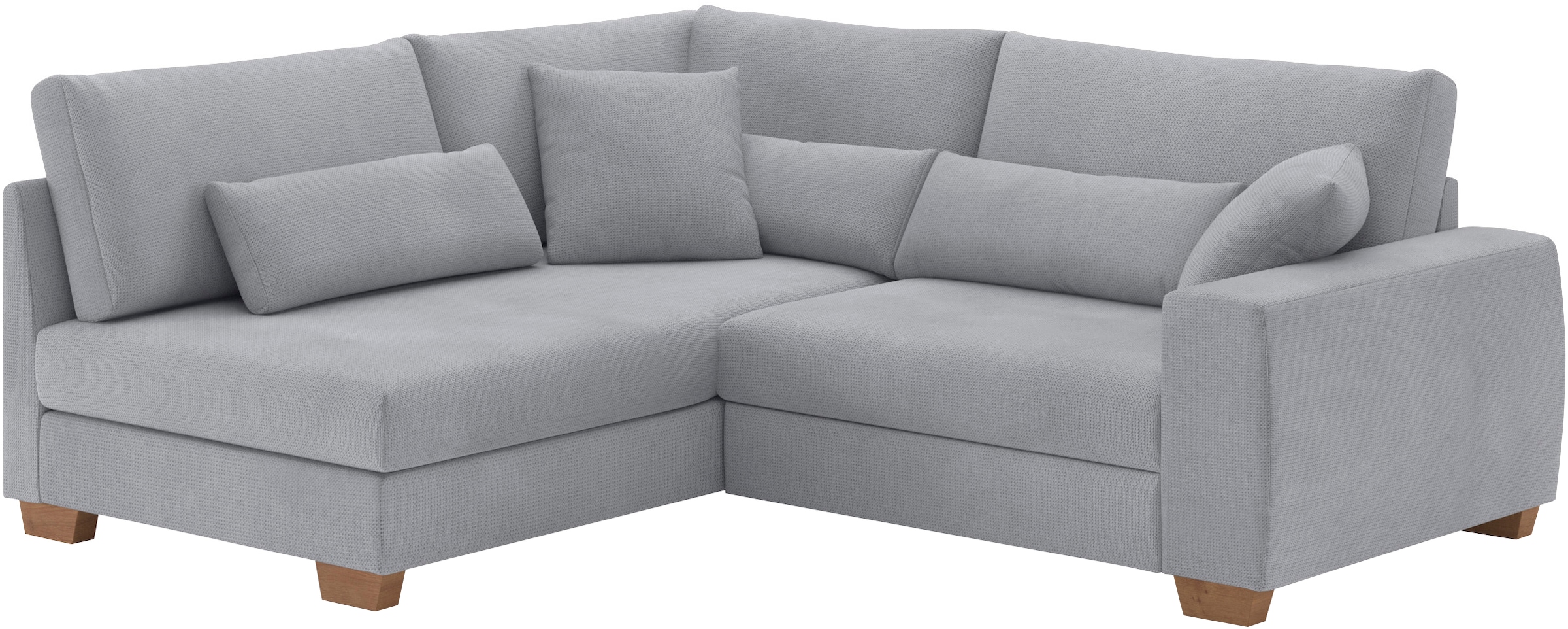 Mr. Couch Ecksofa »Helena L-Form, bis 140 kg belastbar«, mit Taschenfederkern, wahlweise mit Bettfunktion
