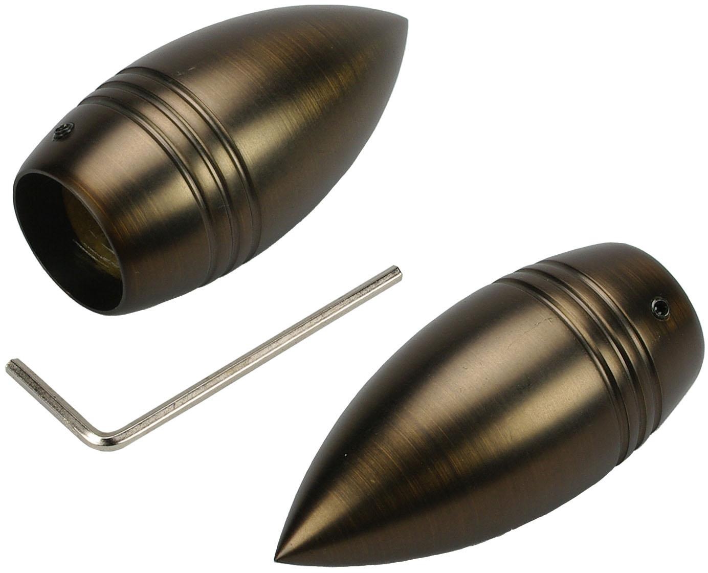 Liedeco Gardinenstange »CELBULLE02SG2L«, 2 läufig-läufig, Fixmaß, 2-läufig im Fixmaß Ø 25/20 mm