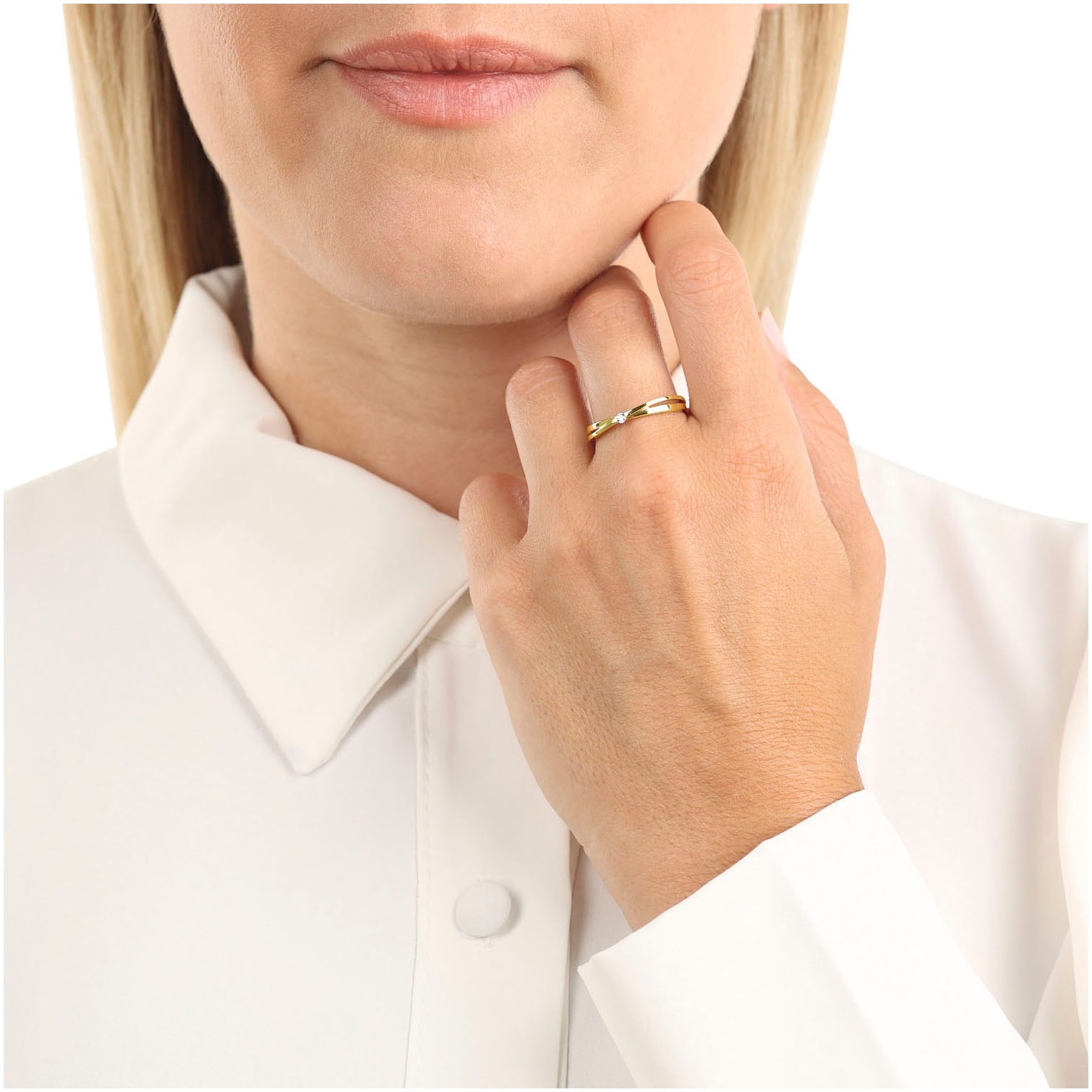 Amor Fingerring »2037423/-24/-25/-26/-27«, mit Zirkonia (synth.)