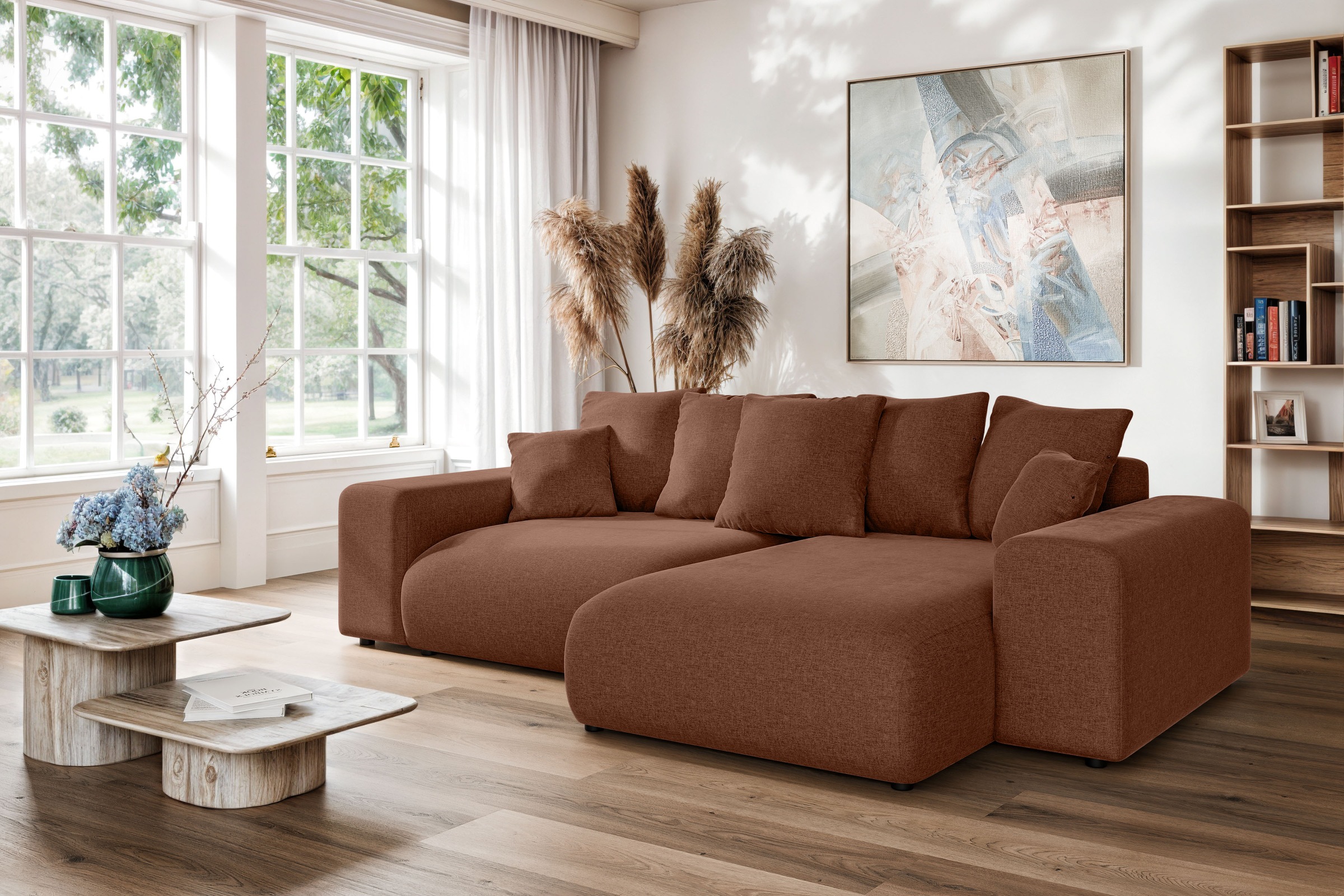 Home affaire Ecksofa »LAKESIDE mit Bettfunktion und Bettkasten, B/T/H 257/1 günstig online kaufen
