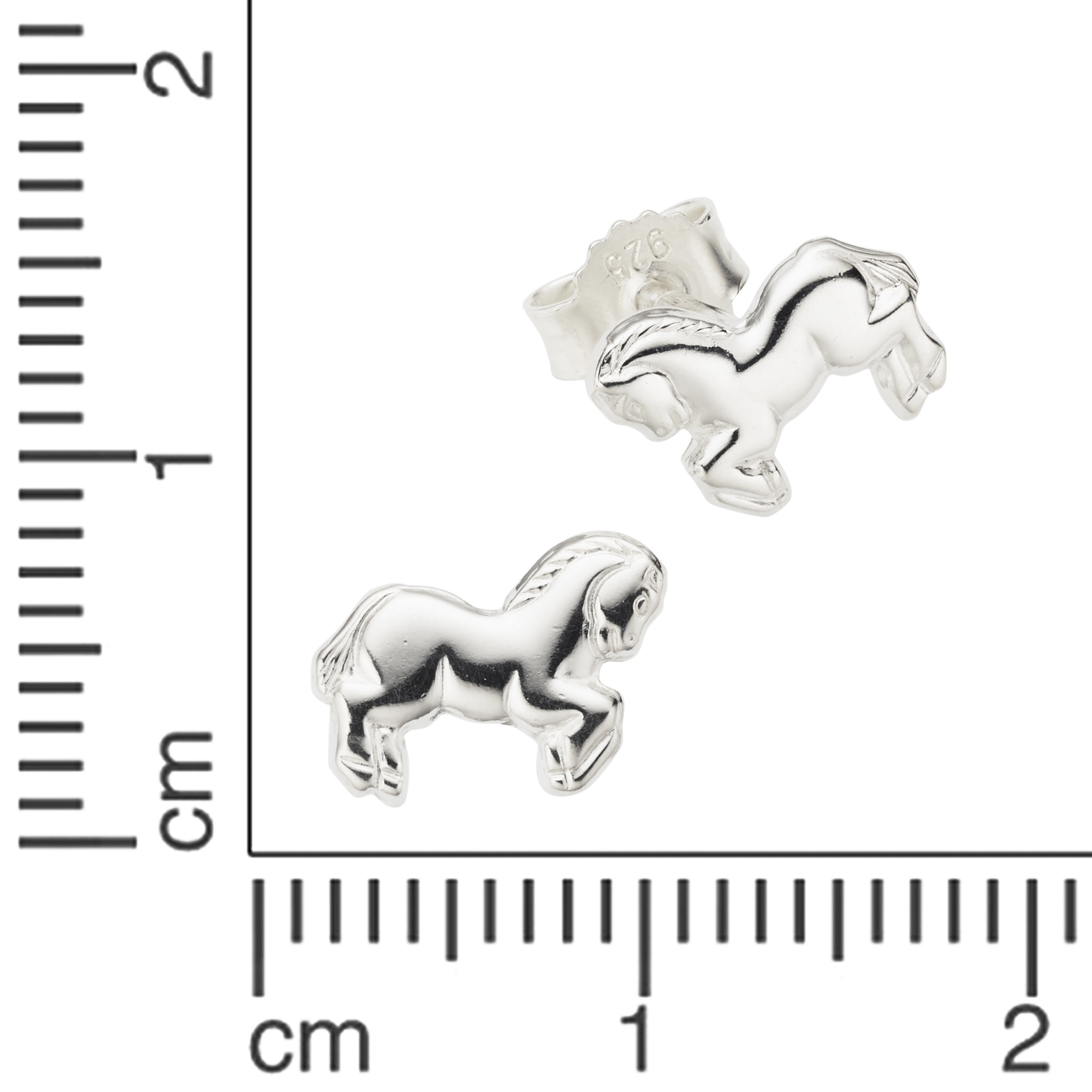 Zeeme Paar Ohrstecker »Silber 925 Motiv Pferde«