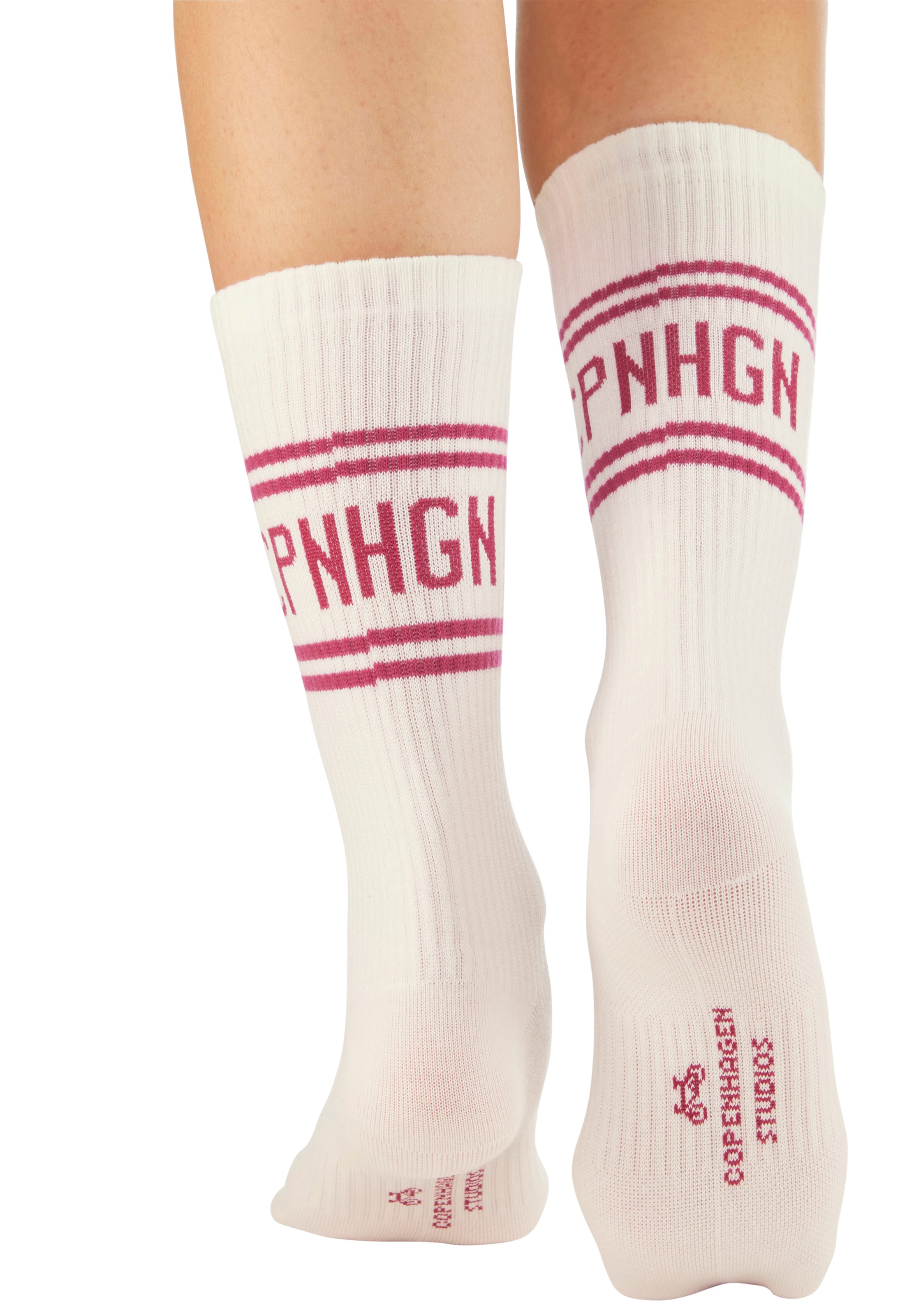 Copenhagen Studios Langsocken Packung, 2 Paar tlg. mit Pikeé-Struktur unter der Sohle