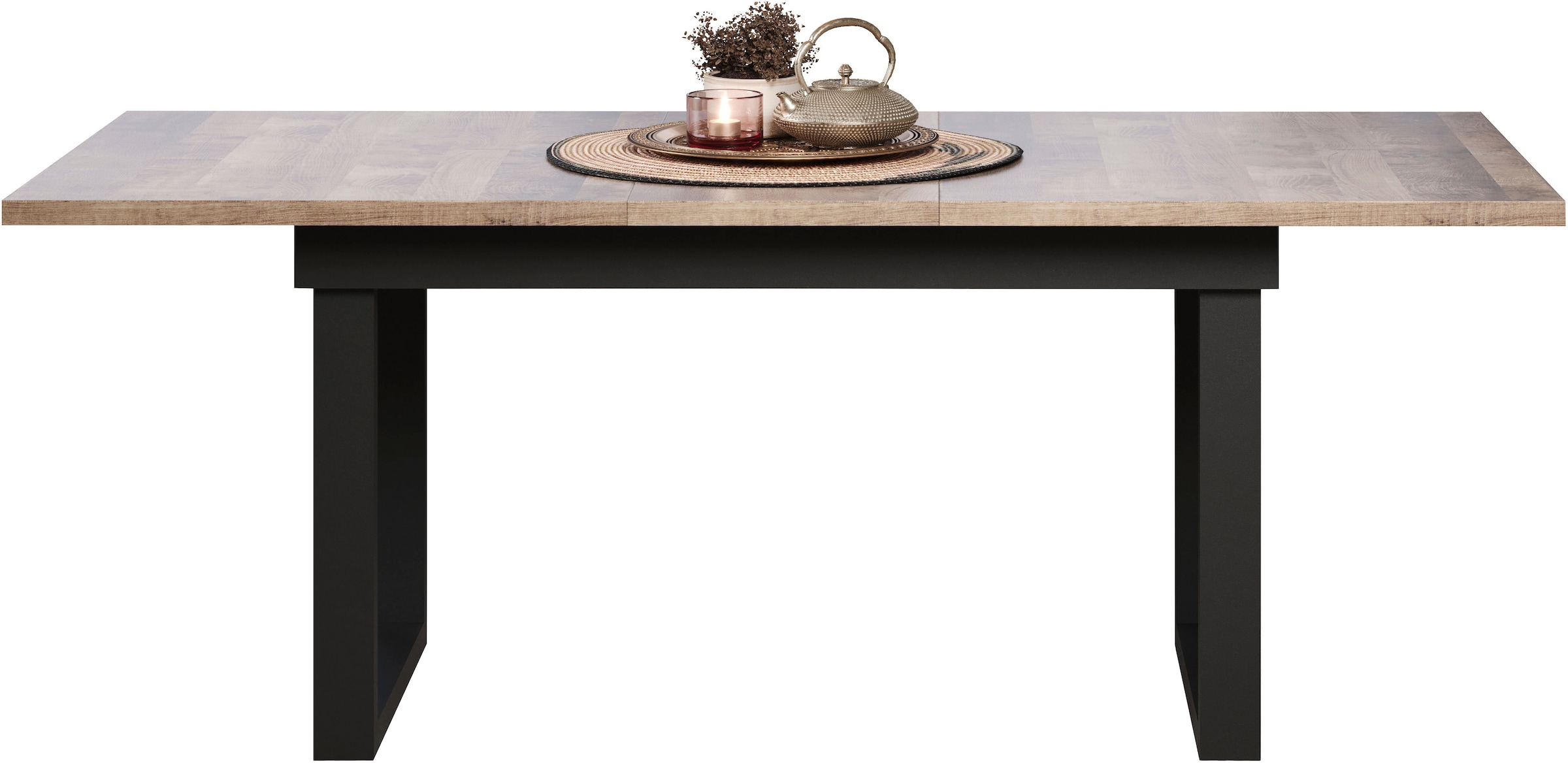 Home affaire Esstisch »Valencia« 1 Stk. tlg. Synchroauszug; Metallkufen, ausziehbar auf 200 cm
