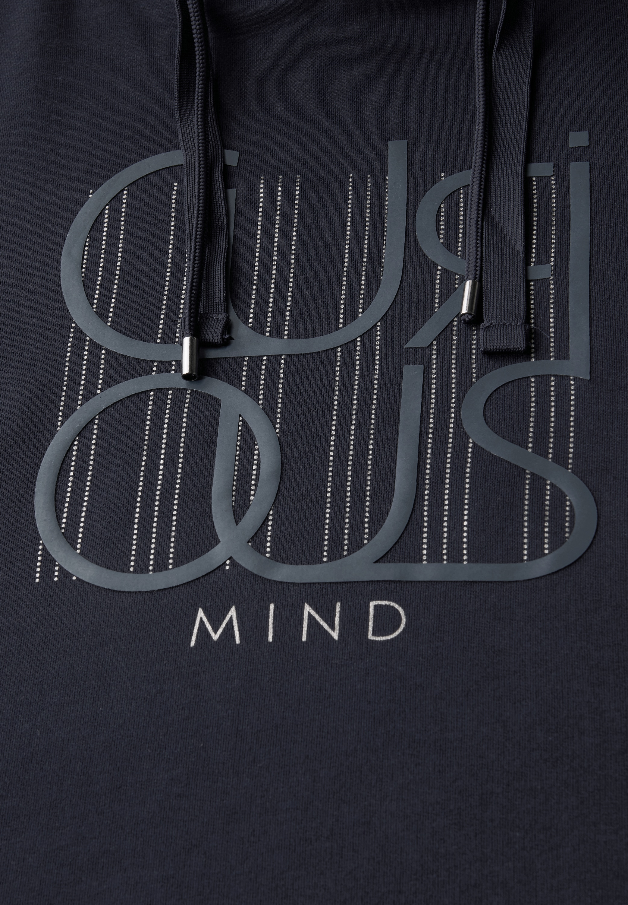 Cecil Kapuzensweatshirt , Halbarm-Shirt mit Glitzer-Print und Kapuze
