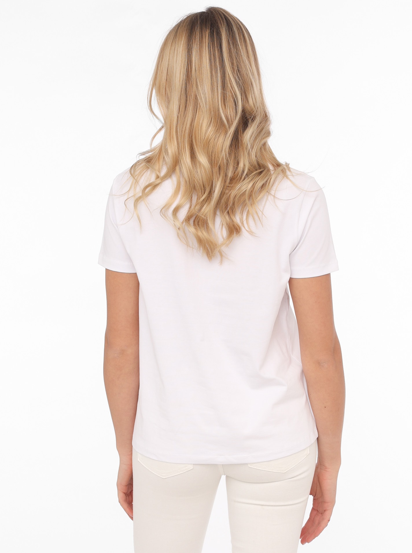 Zwillingsherz T-Shirt »"Wild Brave Free"« Leo-Muster, Pailletten, Kurzarm, Rundhalsausschnitt, Schriftzüge