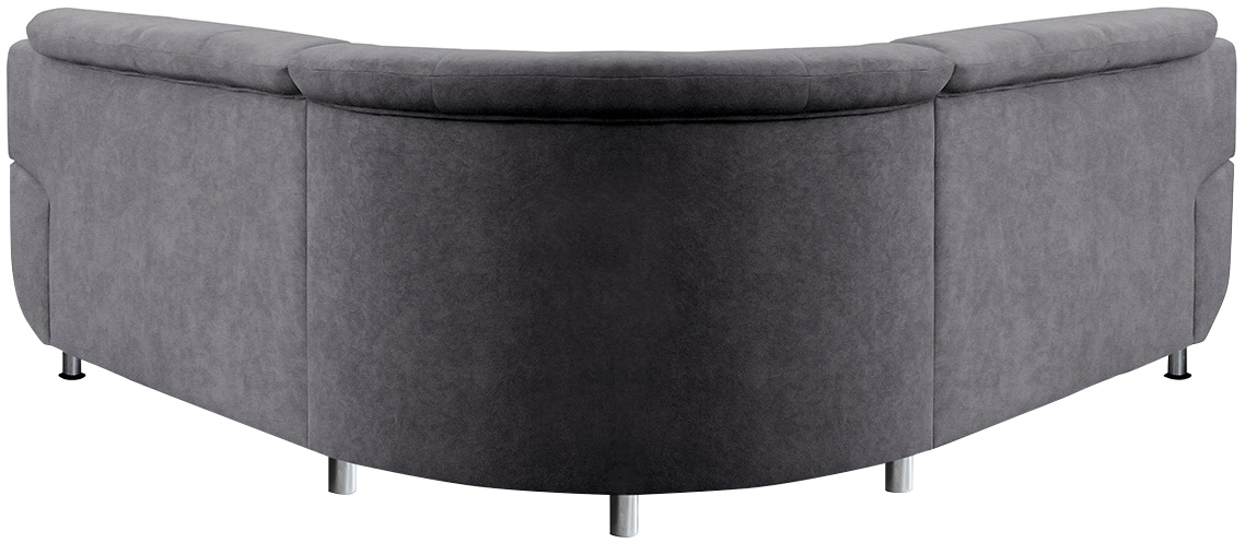 TRENDMANUFAKTUR Ecksofa »Rondo wahlweise mit Schlaffunktion, bequeme Armlehnen, Bestseller«, L-Form, wahlweise mit Federkern bestellbar, Füße chromfarben