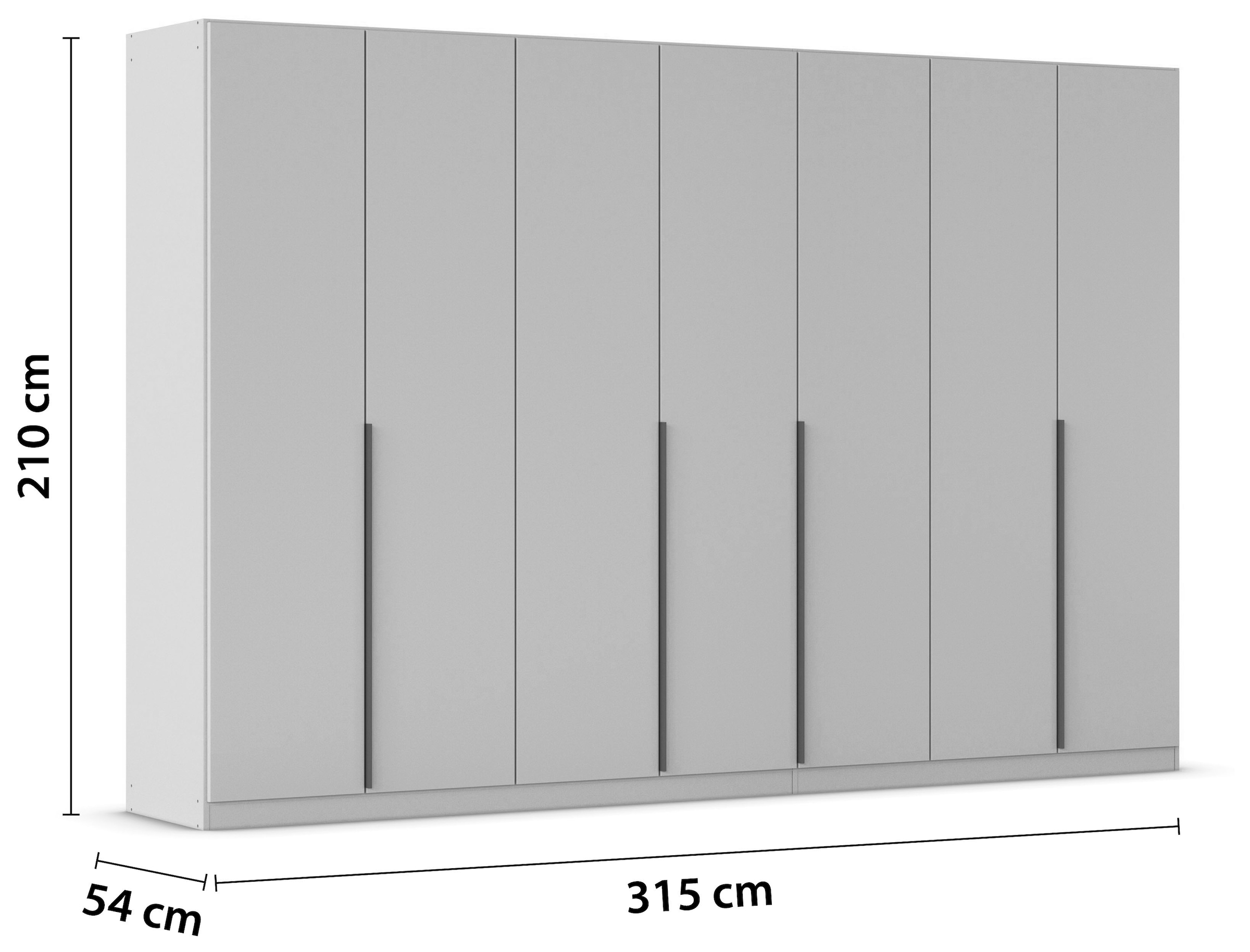 rauch Drehtürenschrank »Kleiderschrank Schrank Garderobe AGORDO TOPSELLER Schlafzimmer«, (in zwei Griff-Farben, Breiten 91-360 cm, Dekor- oder Hochglanzfront), durchdachte Innenausstattung, in 7 Breiten und 2 Höhen MADE IN GERMANY