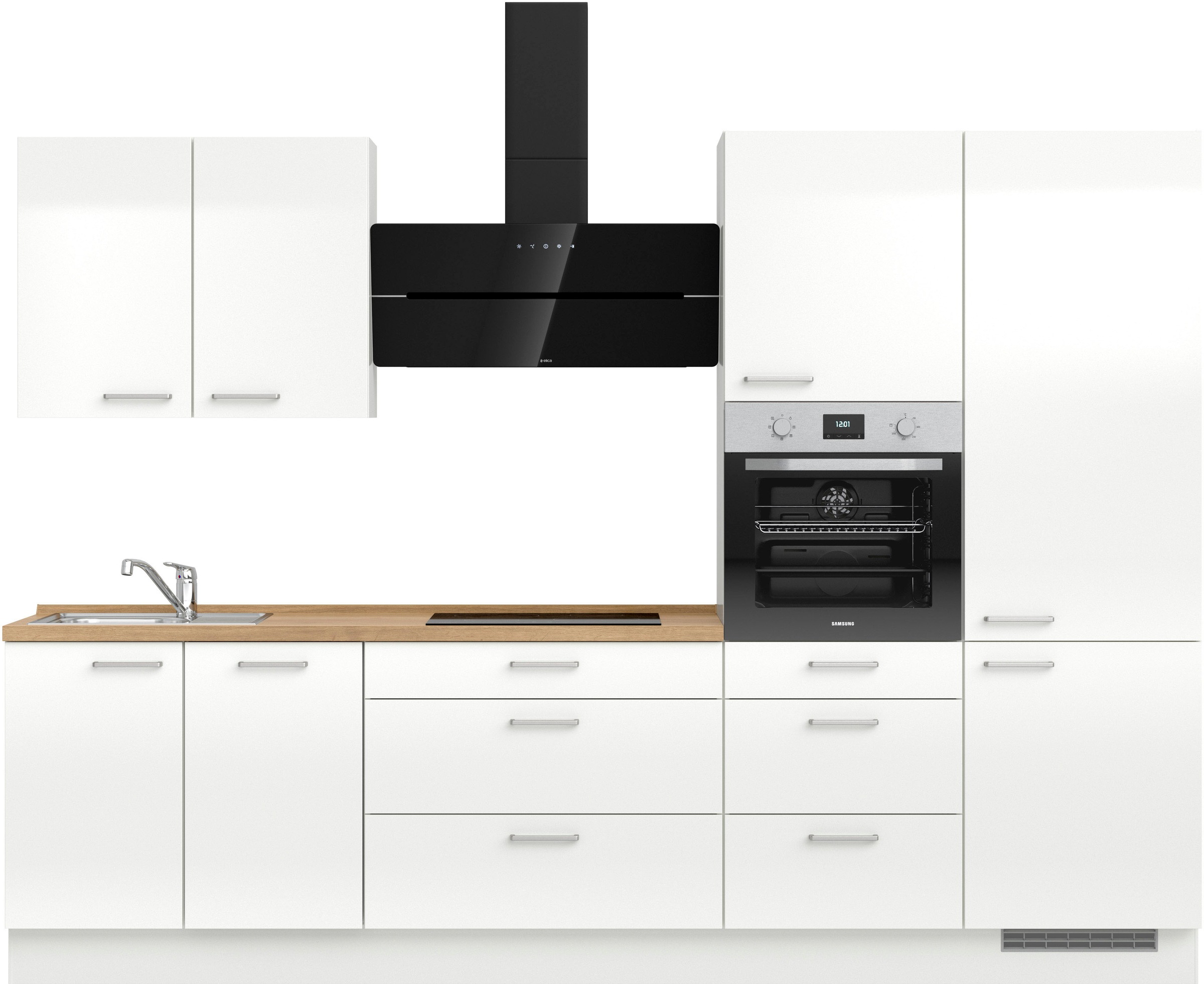 nobilia® Küchenzeile »"Flash II"«, vormontiert, Ausrichtung wählbar, Breite 300 cm, wahlw. mit E-Geräten