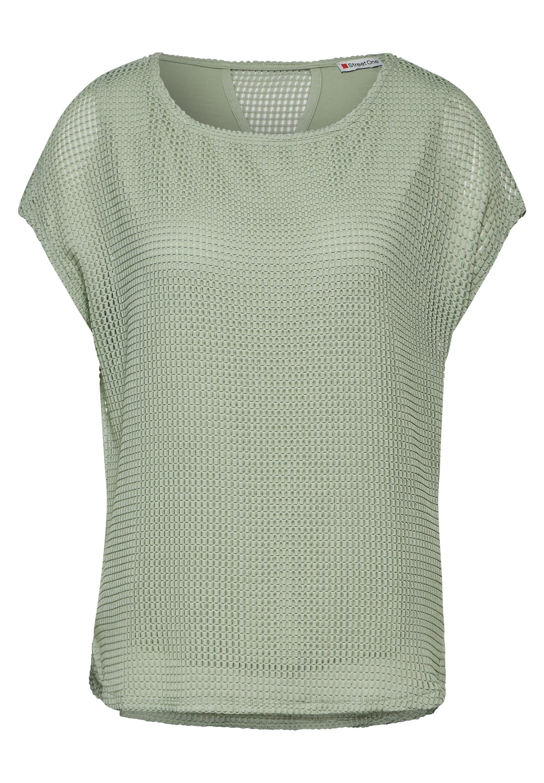 STREET ONE 2-in-1-Shirt mit Mesh Struktur Oberstoff
