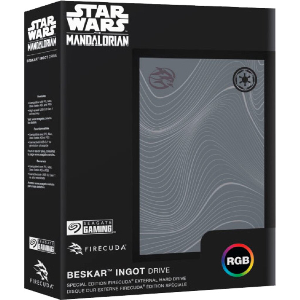 Seagate externe HDD-Festplatte »FireCuda Beskar Ingot Drive Star Wars Mandalorian Hard Drive 2TB«, Anschluss USB 3.2 Gen-1